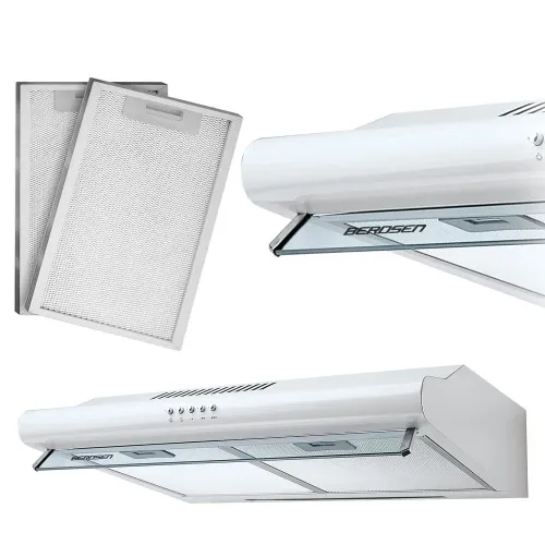 Po spintele montuojamas virtuvės gartraukis – 60 cm absorbcinis Berdsen BE-10-A baltas - nuotrauka 1