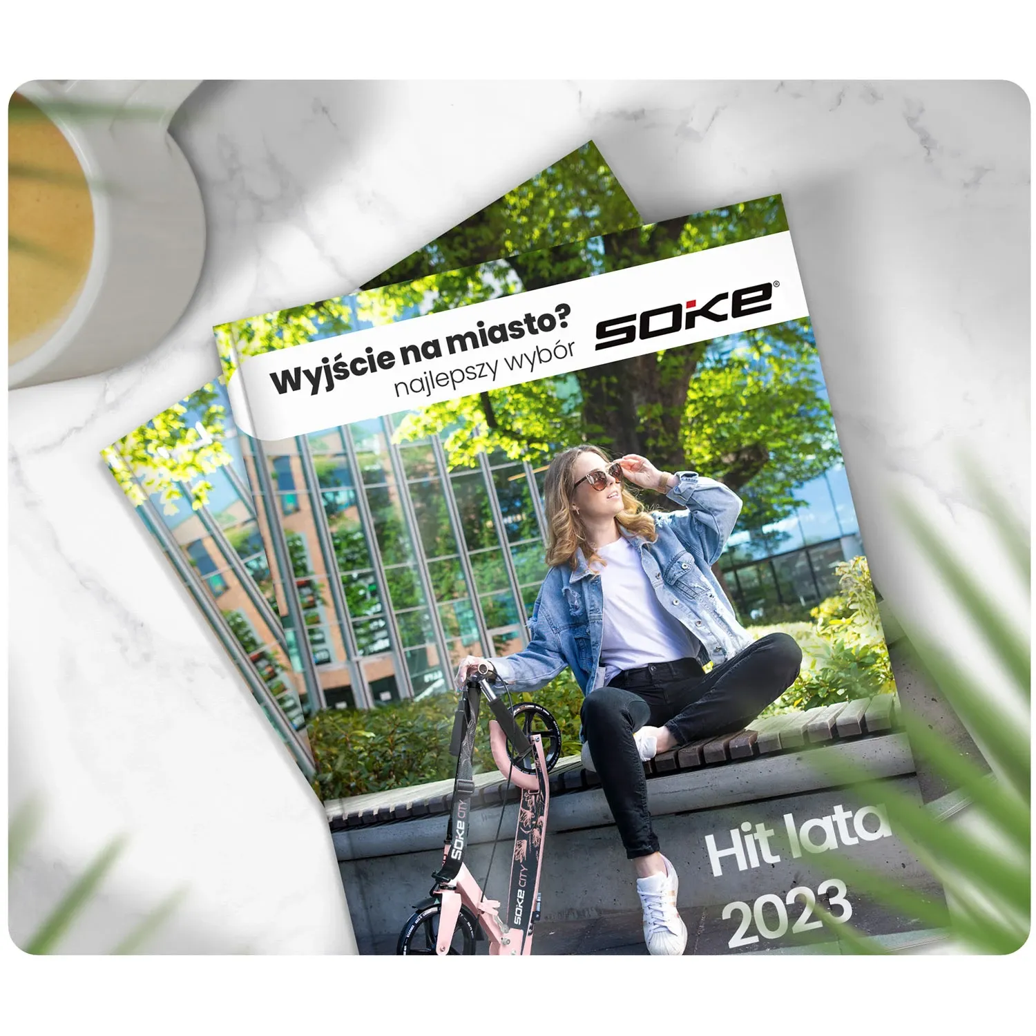 Soke City paspirtukas juodas ir rožinis - nuotrauka 1