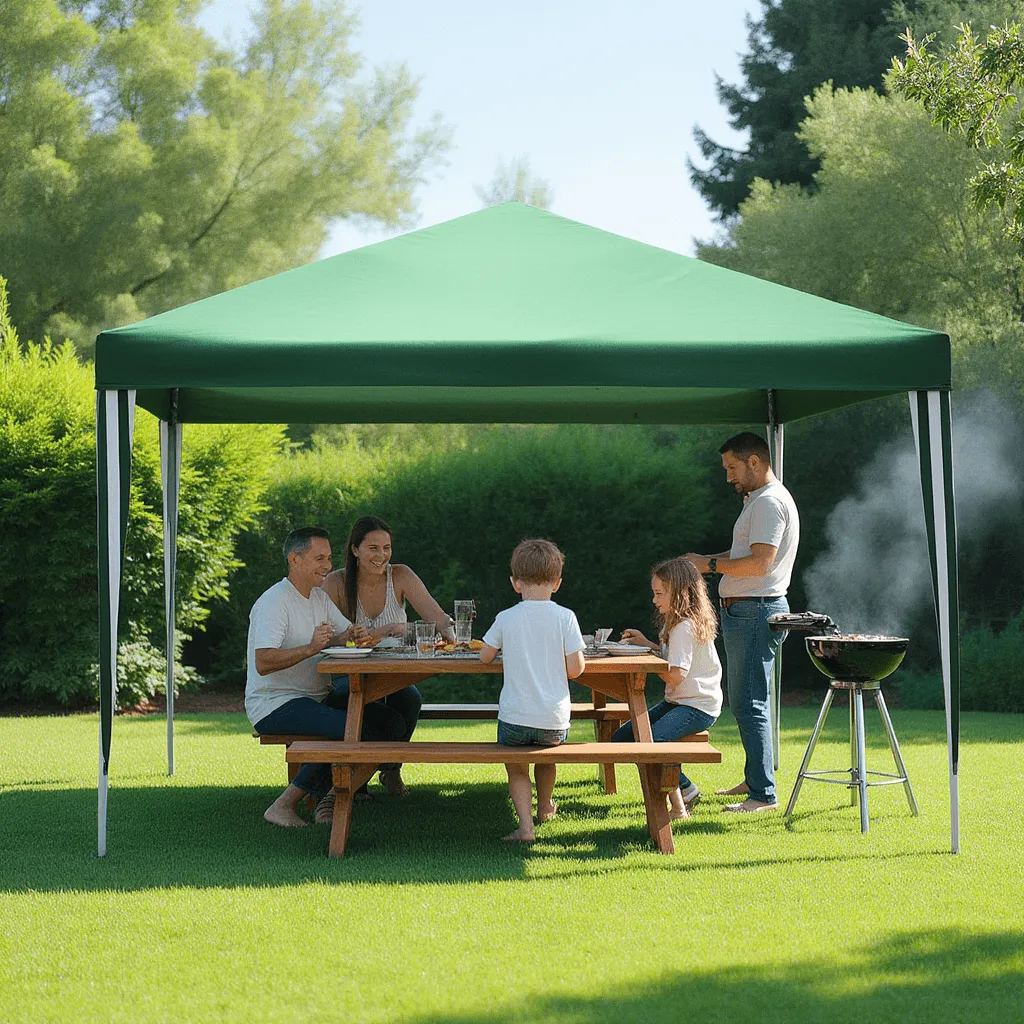 Sodo pavėsinė, tentinė Cormery 3x3x2,5m žalia