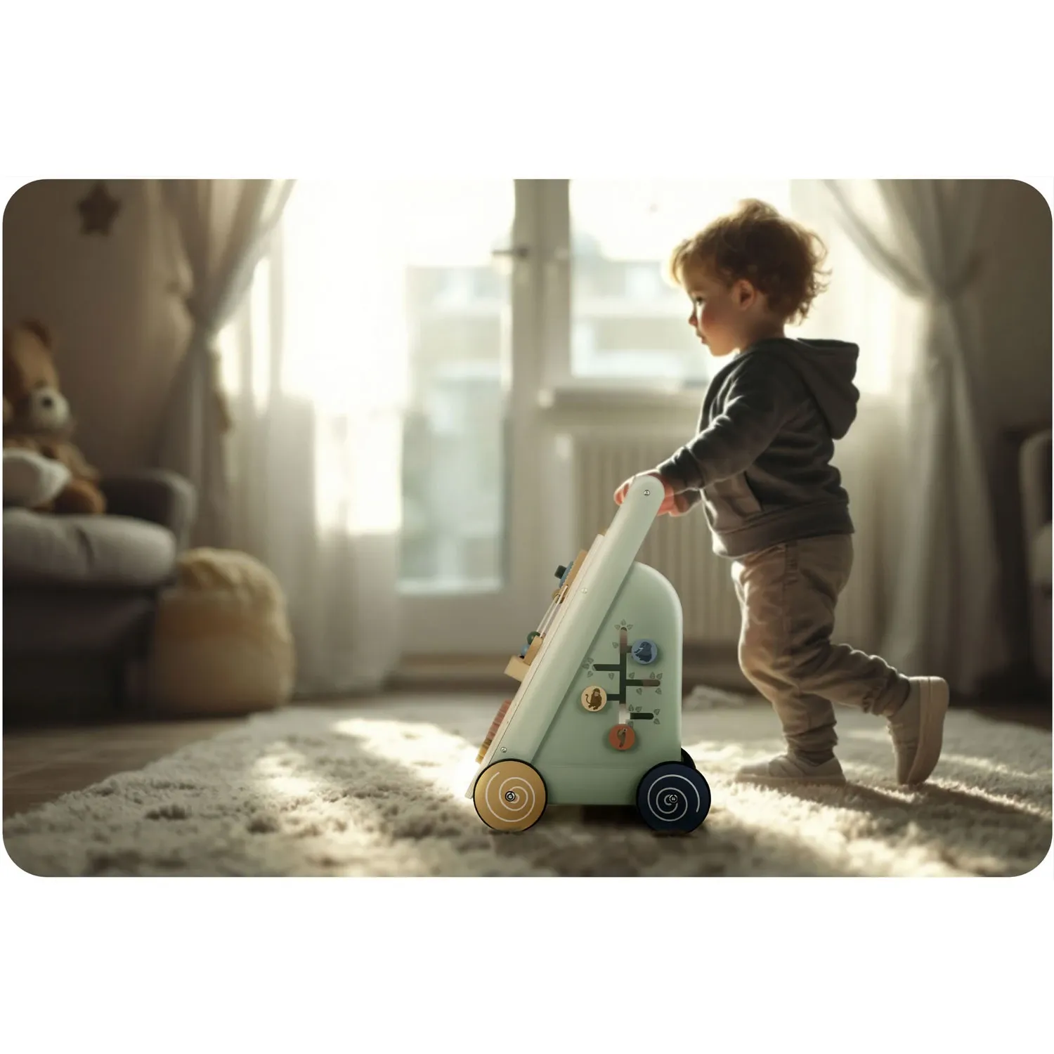 Medinis vaikštynė-stūmiklis NK-857 Nukido - nuotrauka 1