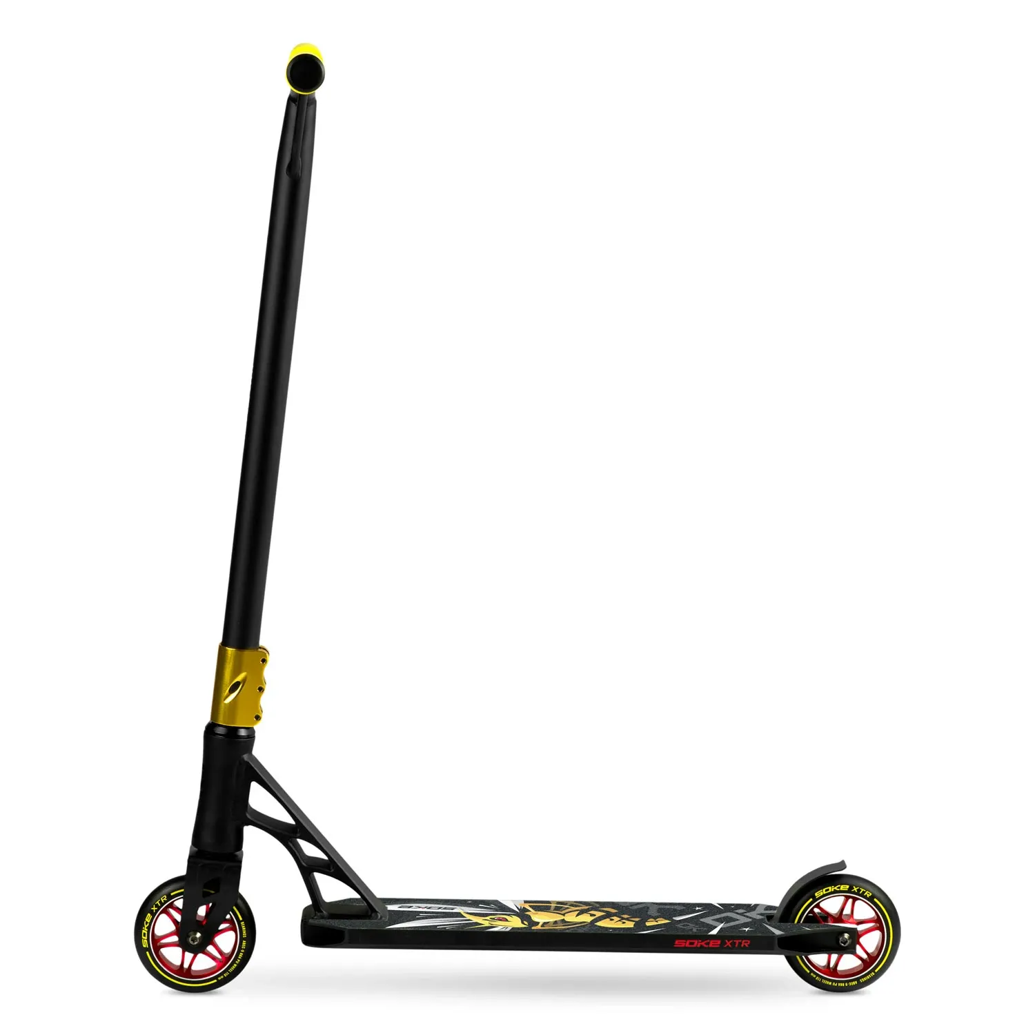 SOKE XTR triukų paspirtukas juodas ir geltonas - nuotrauka 1