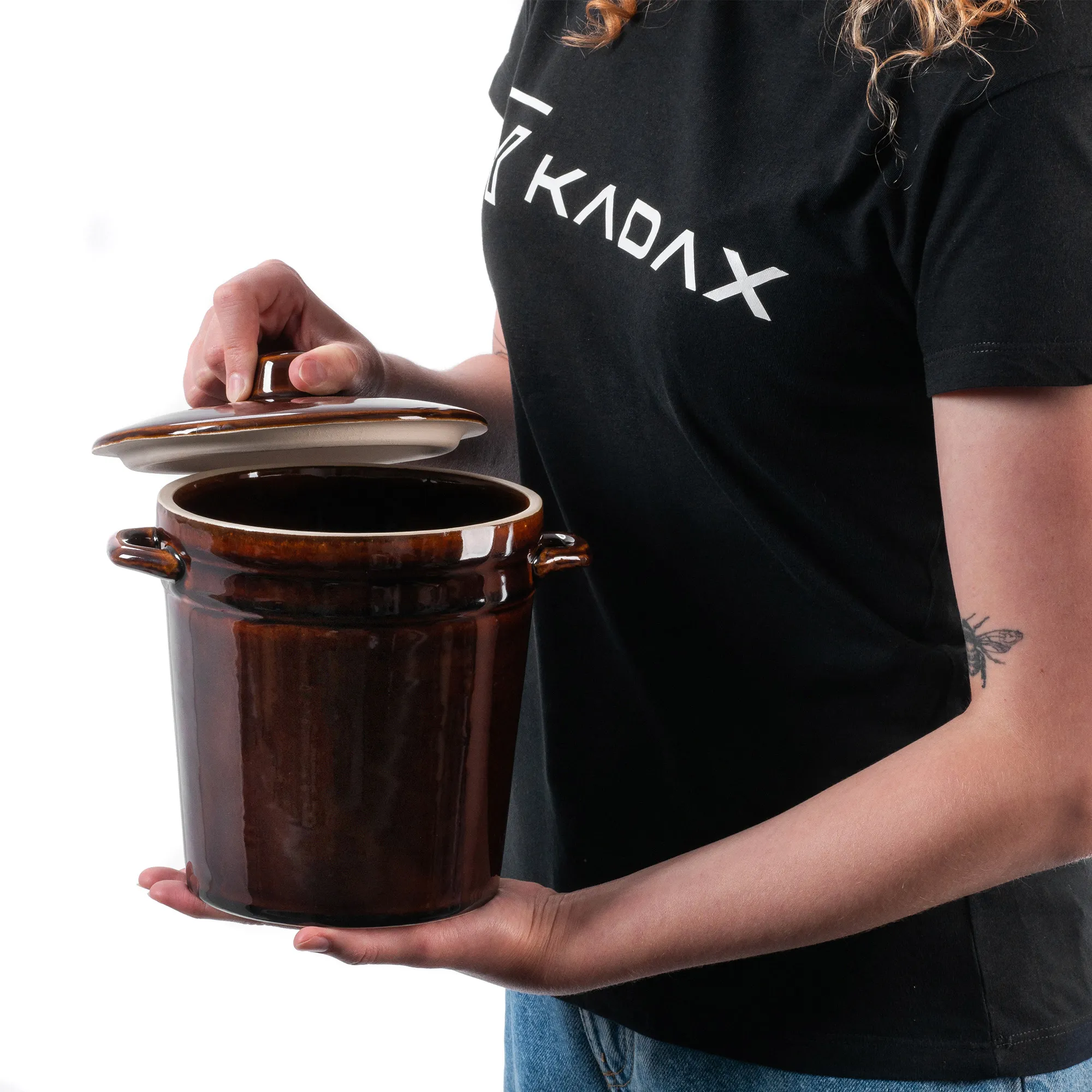 Athena 2 l keraminis puodas, 21 cm su dangčiu