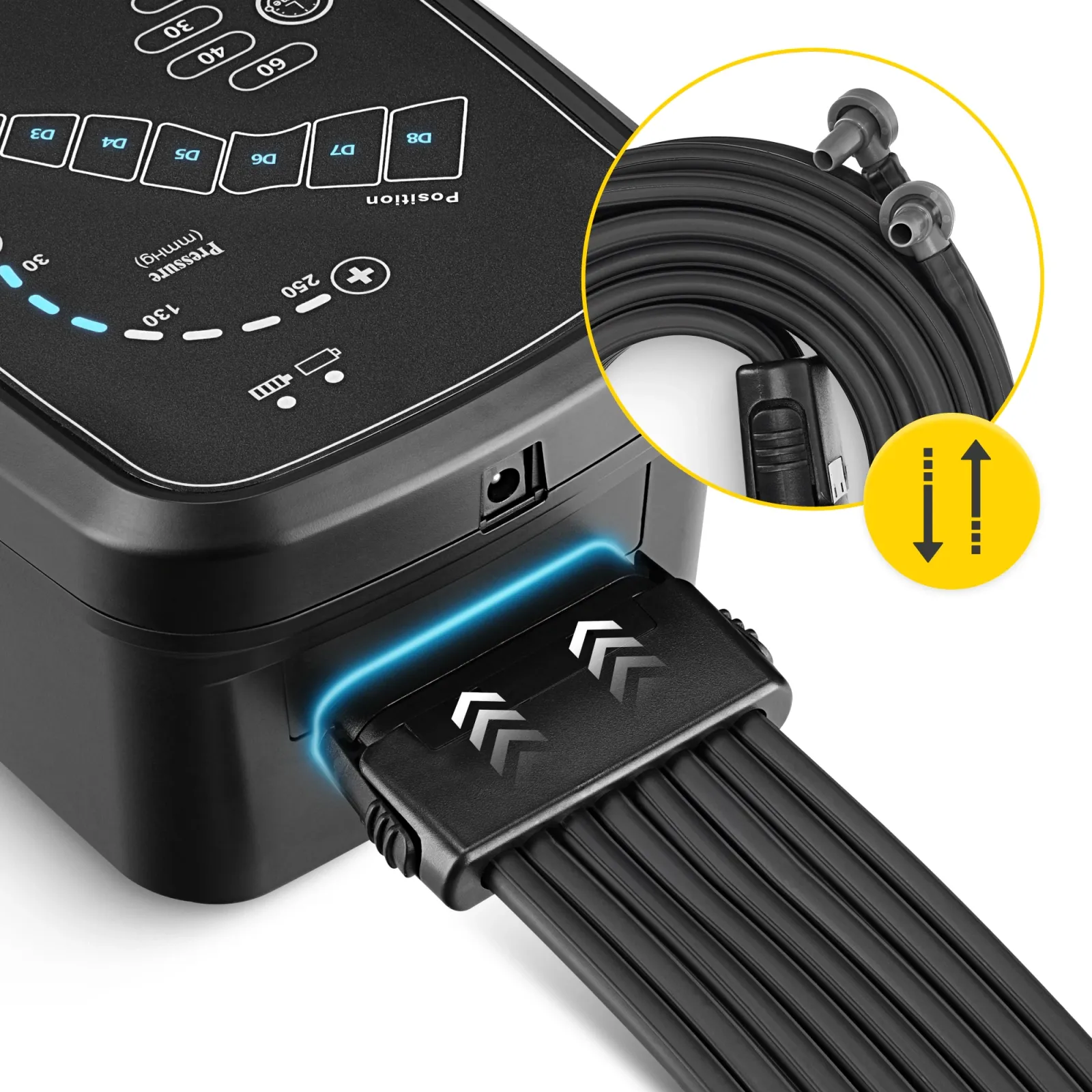 Oro kompresinės terapijos sistemos PRO C8 limfodrenažo įrenginys