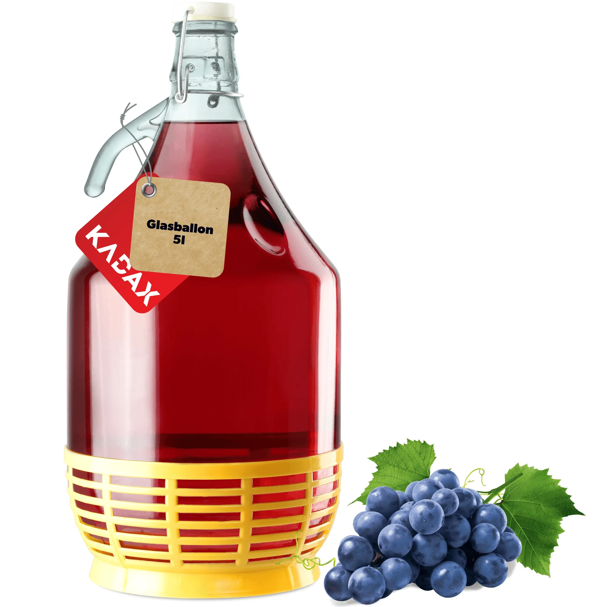 Vyno butelis su mechaniniu kamščiu Orto 5L