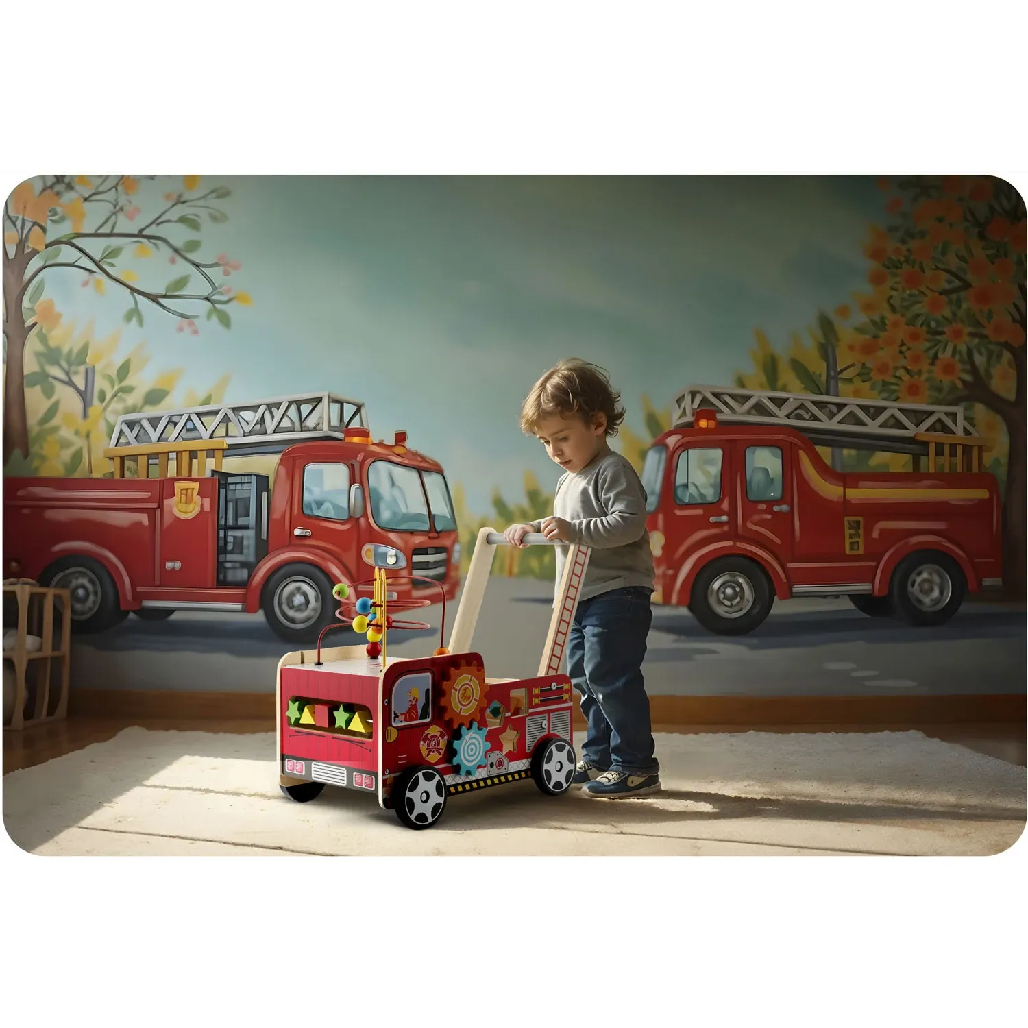 Medinis ugniagesių komandos vaikštynė RK-873 Ricokids - nuotrauka 1