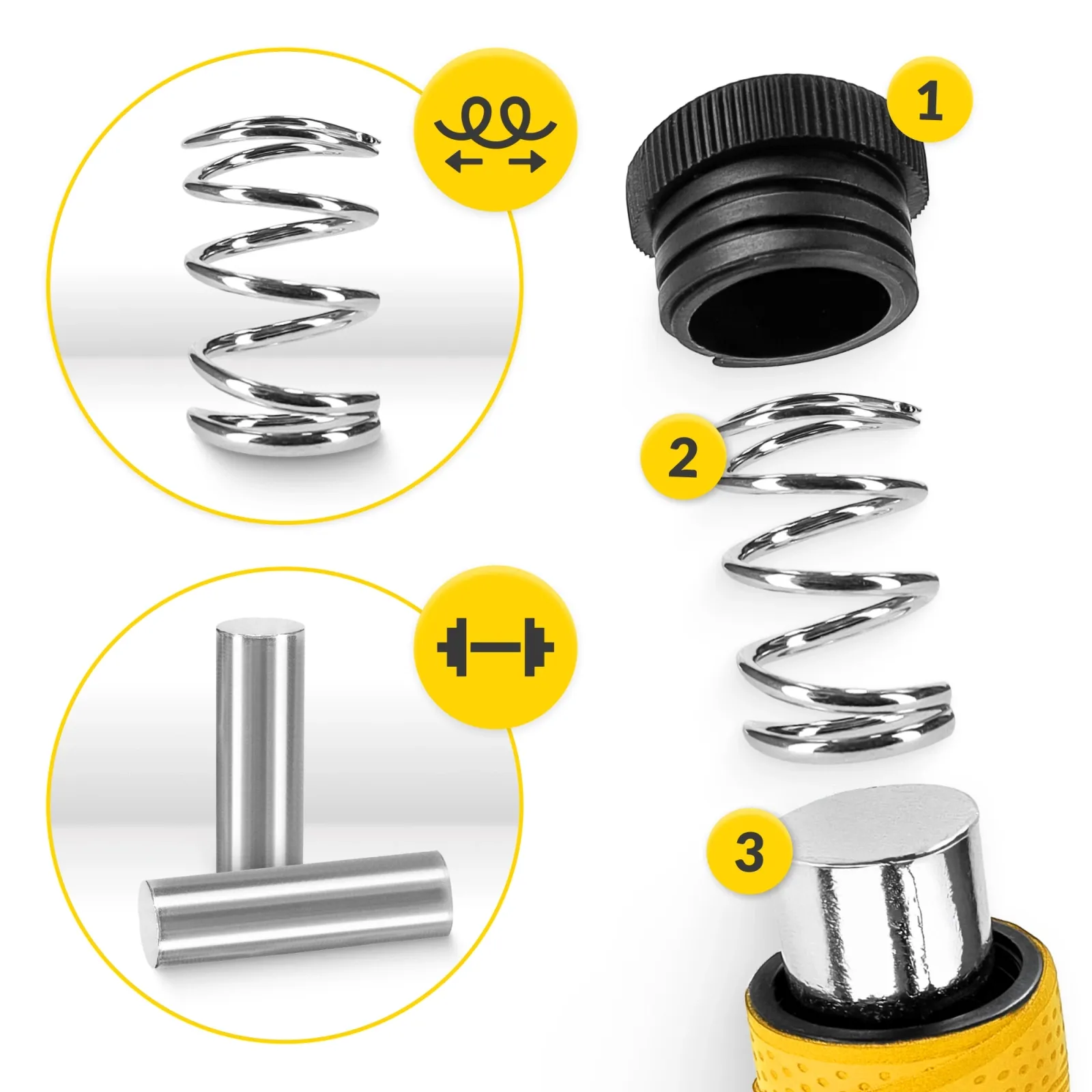 3 m geltona svertinė bokso šokdynė