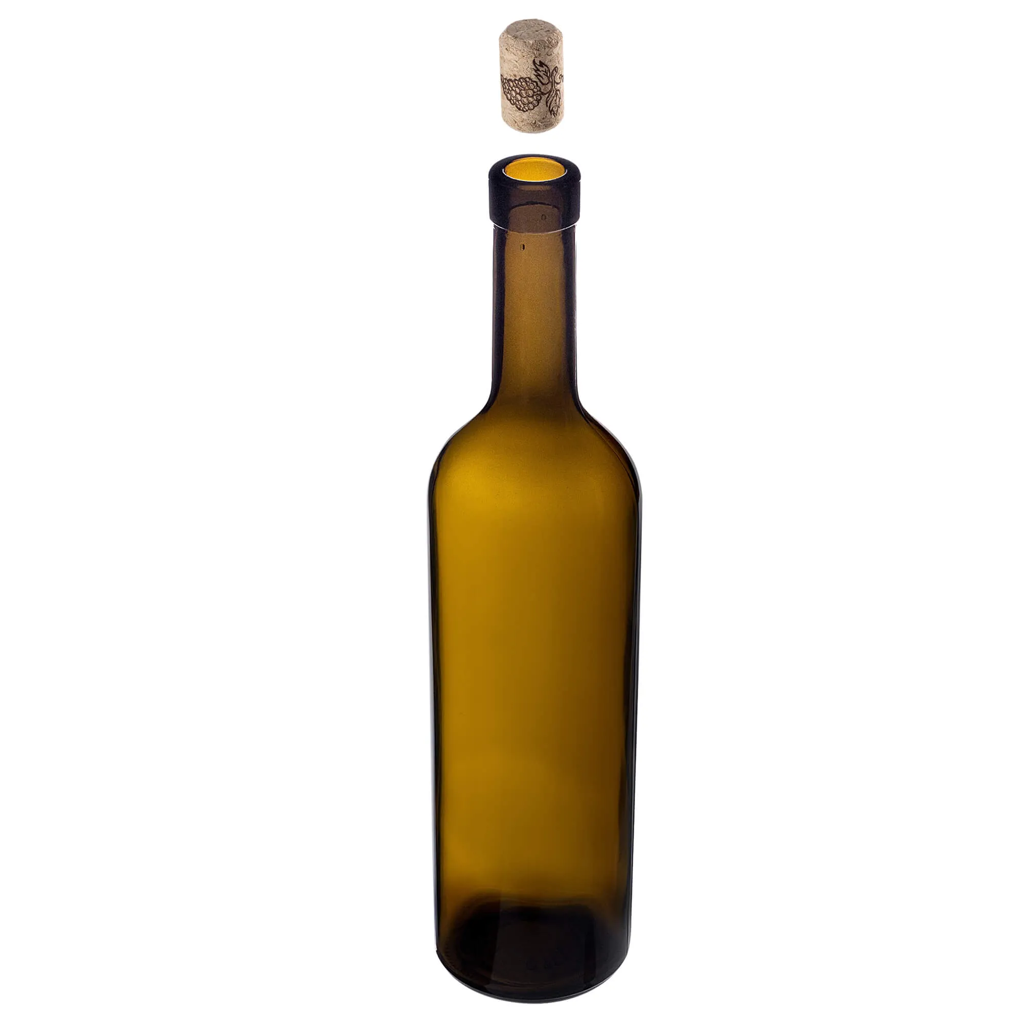 Biagio vyno butelis 750 ml alyvuogių spalvos su aglomeruotu kamščiu 1 vnt.