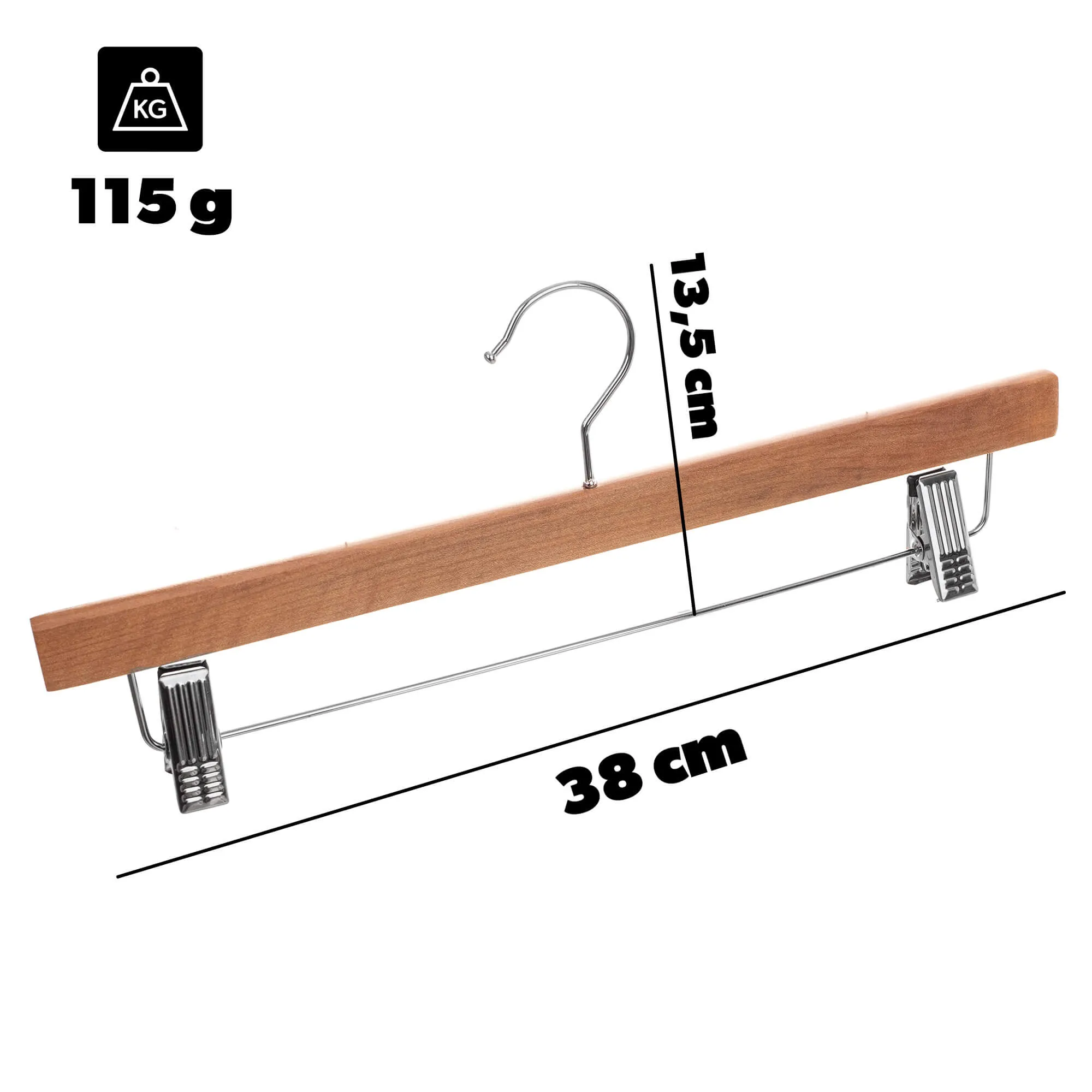 Medinis drabužių pakabukas su segtukais Husson 1 vnt.