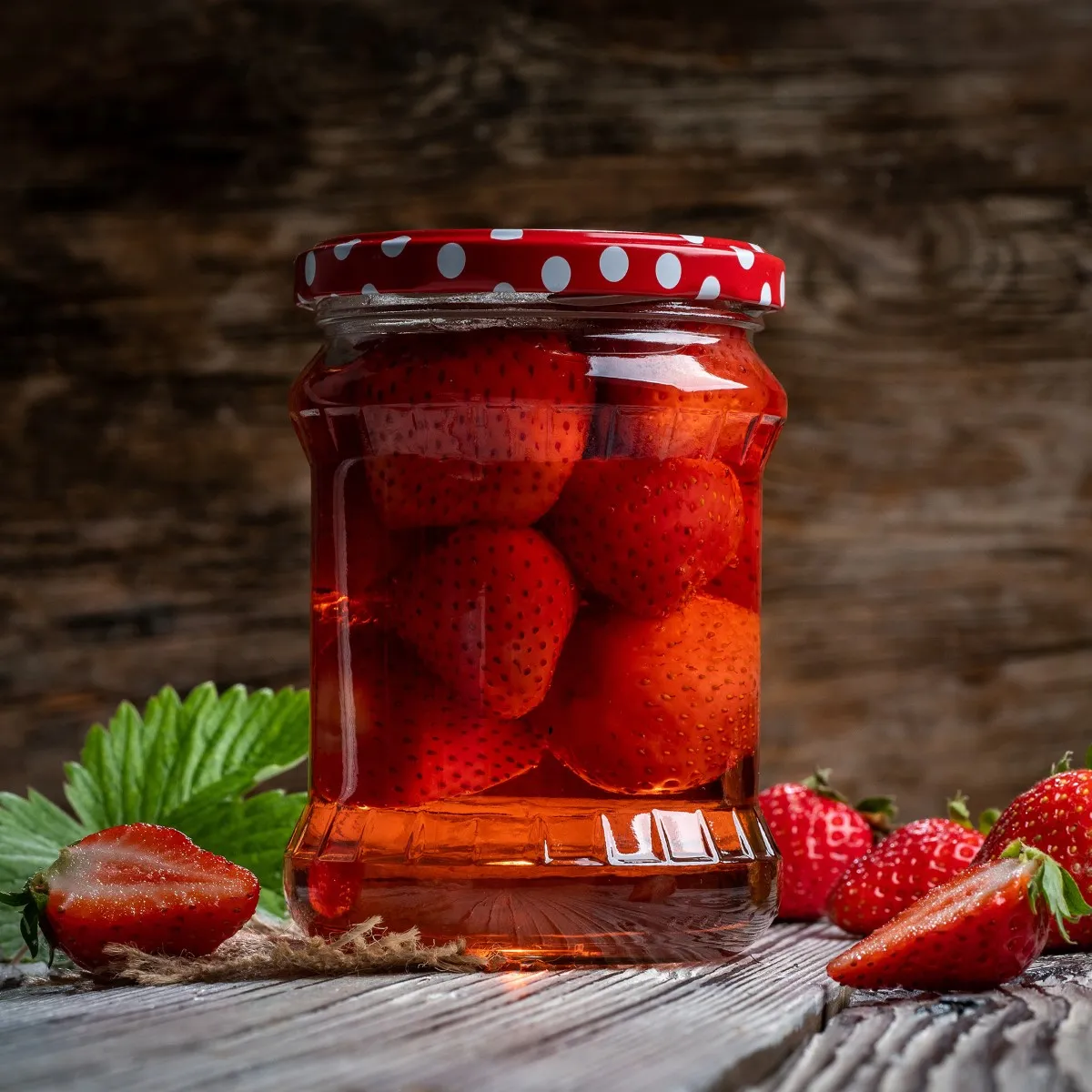Kisko konservavimo stiklainiai 500 ml, 16 vnt., 82 mm + dangteliai su raudonomis grotelėmis
