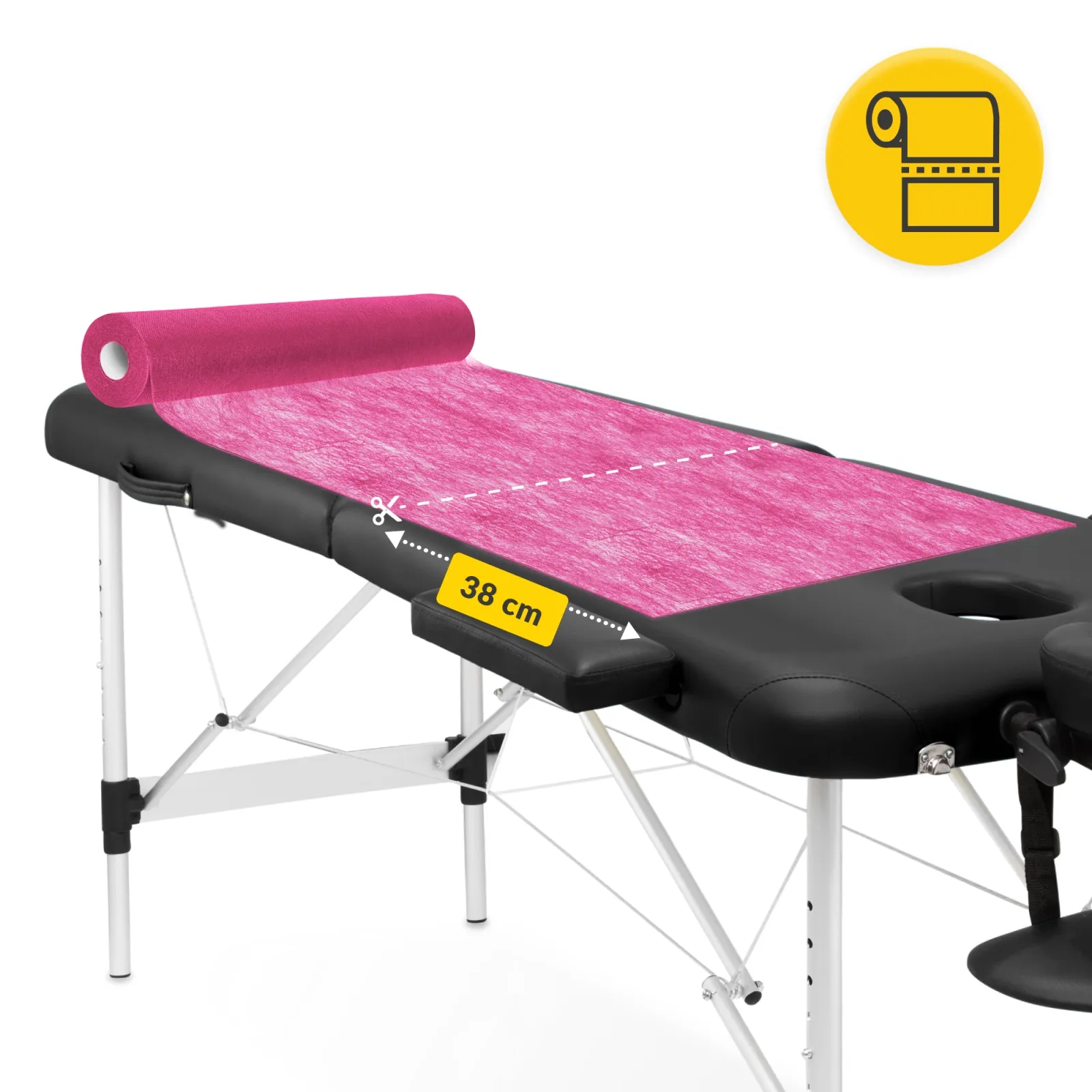 Medicininis įklotas ritinėlyje MED 60 cm x 50 m rožinis