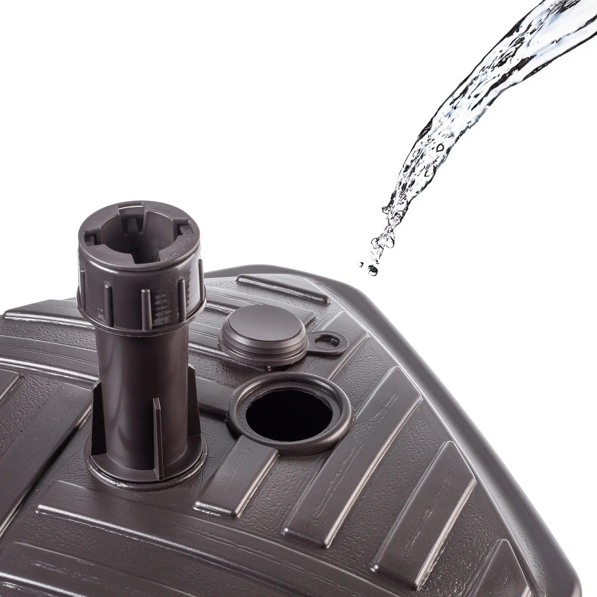 „Solero“ dryžuotas kvadratinis rudas sodo skėčio pagrindas