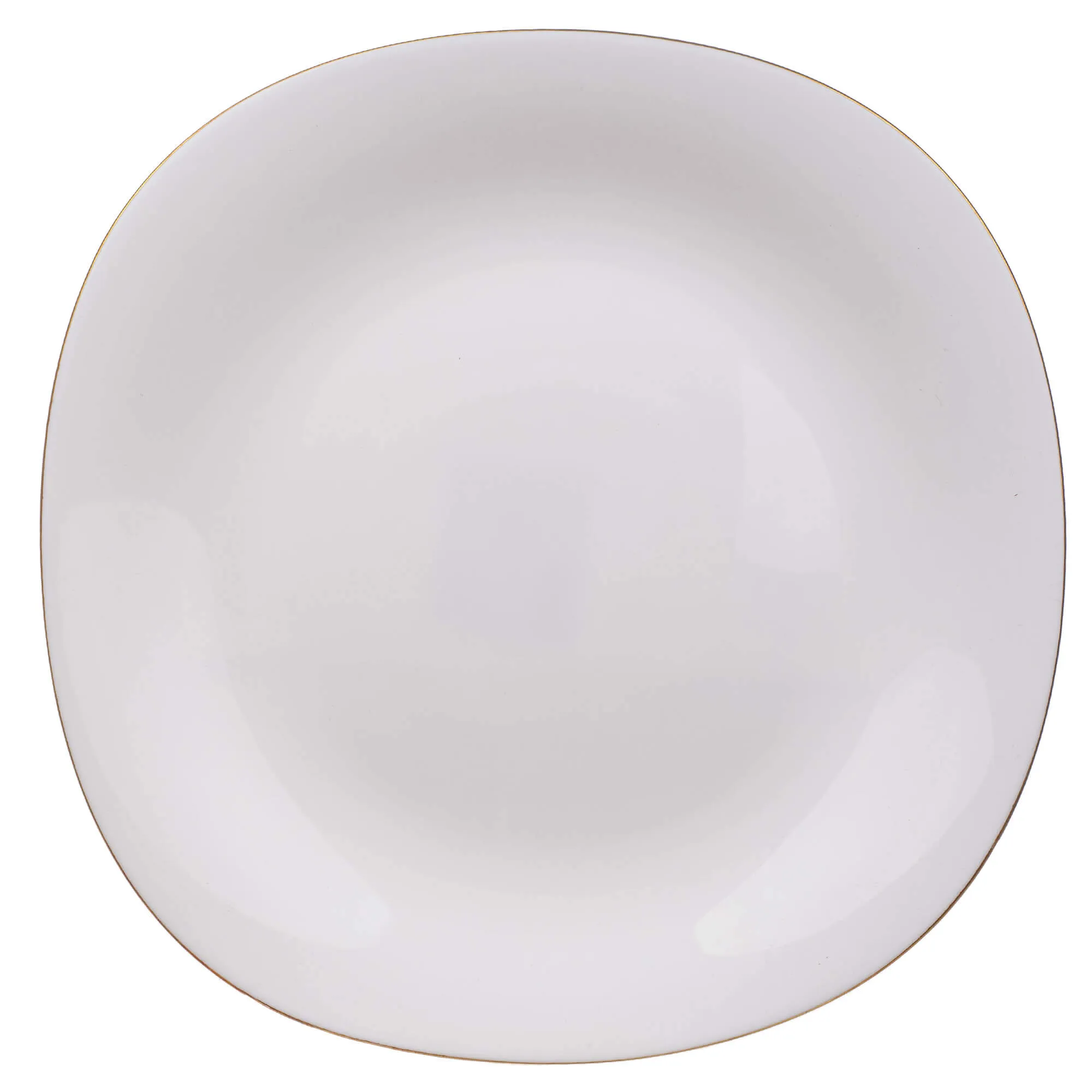 Vacri lėkštės 27 cm baltos su auksiniu kraštu, 6 vnt.