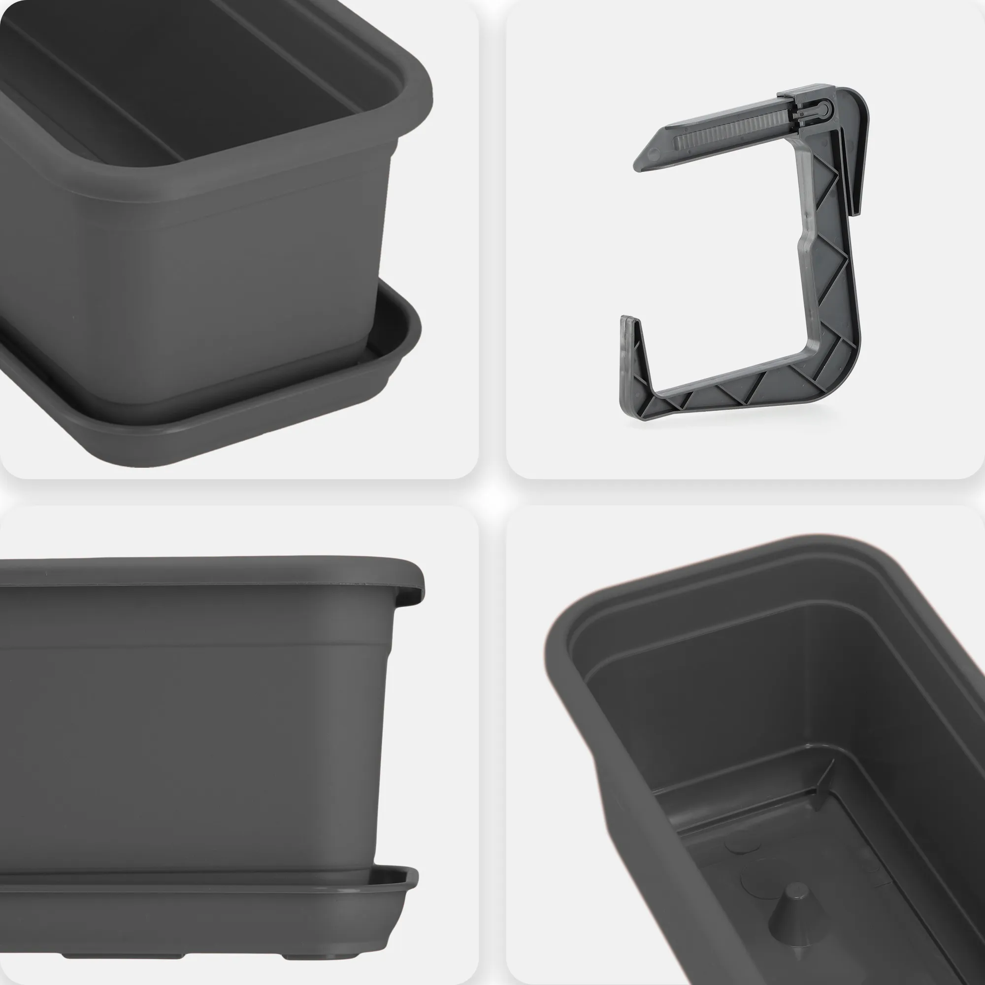 „Evron“ balkono dėžė su pagrindu ir rankenomis