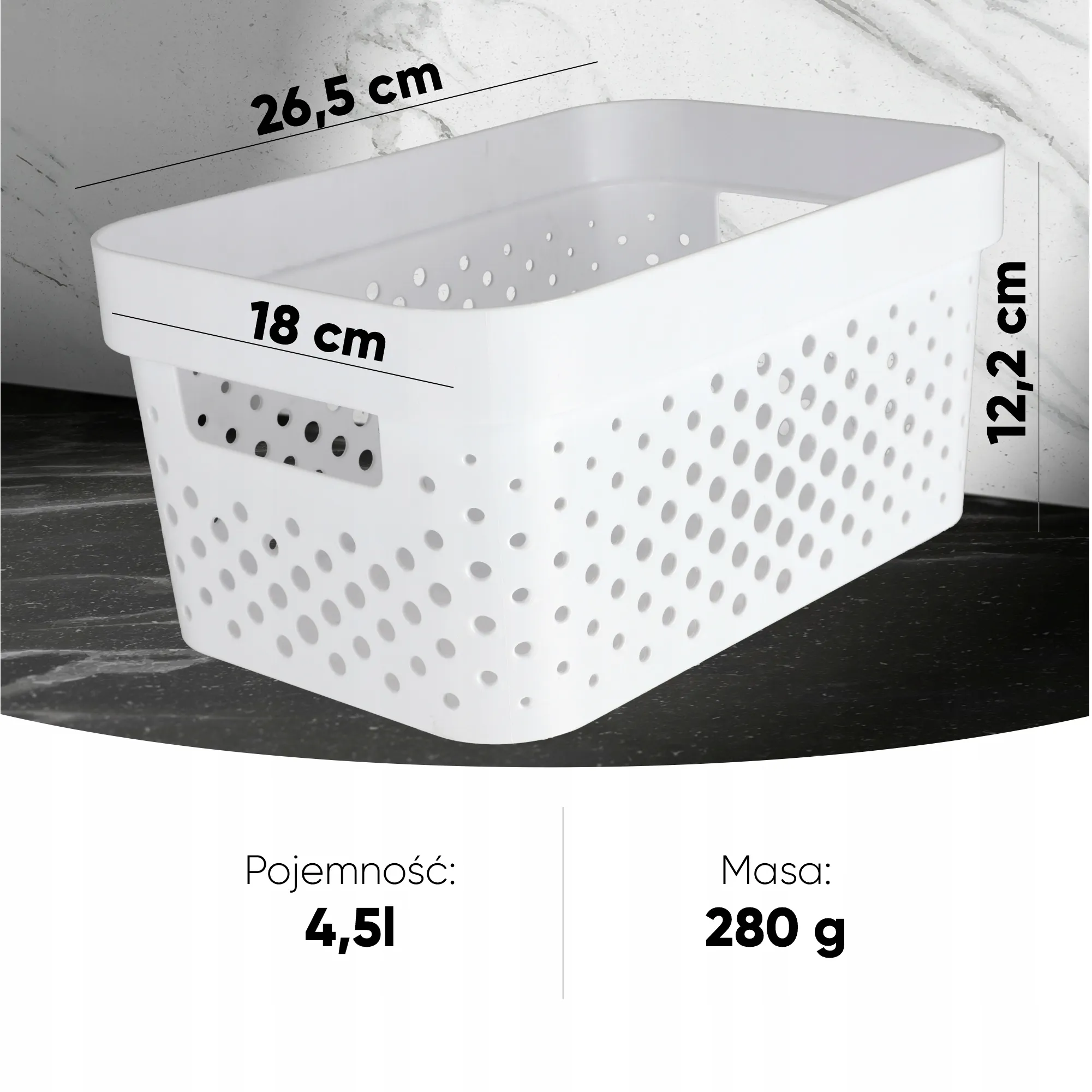 „Curver Infinity“ sandėliavimo konteineriai 4,5 + 11 + 17 l, balti