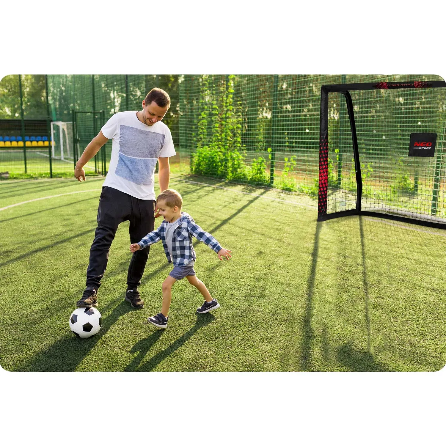 Futbolo vartai 180 x 120 x 60 cm NS-463 juodi ir raudoni - nuotrauka 1