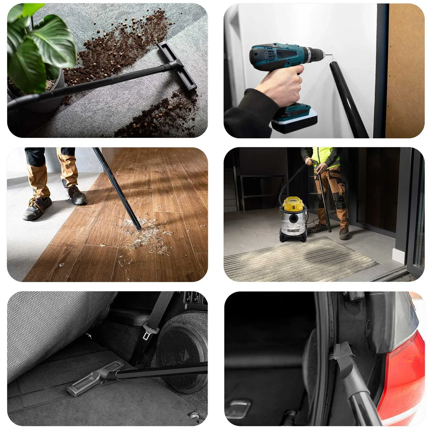 Pramoninis dulkių siurblys 20L 1200W HM-401 - nuotrauka 1