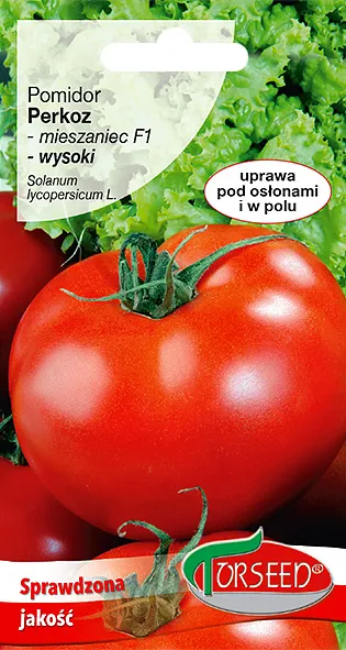 Aukštas pomidoras (prieglaudai ir augimui žemėje) Perkoz F1 0,1 g