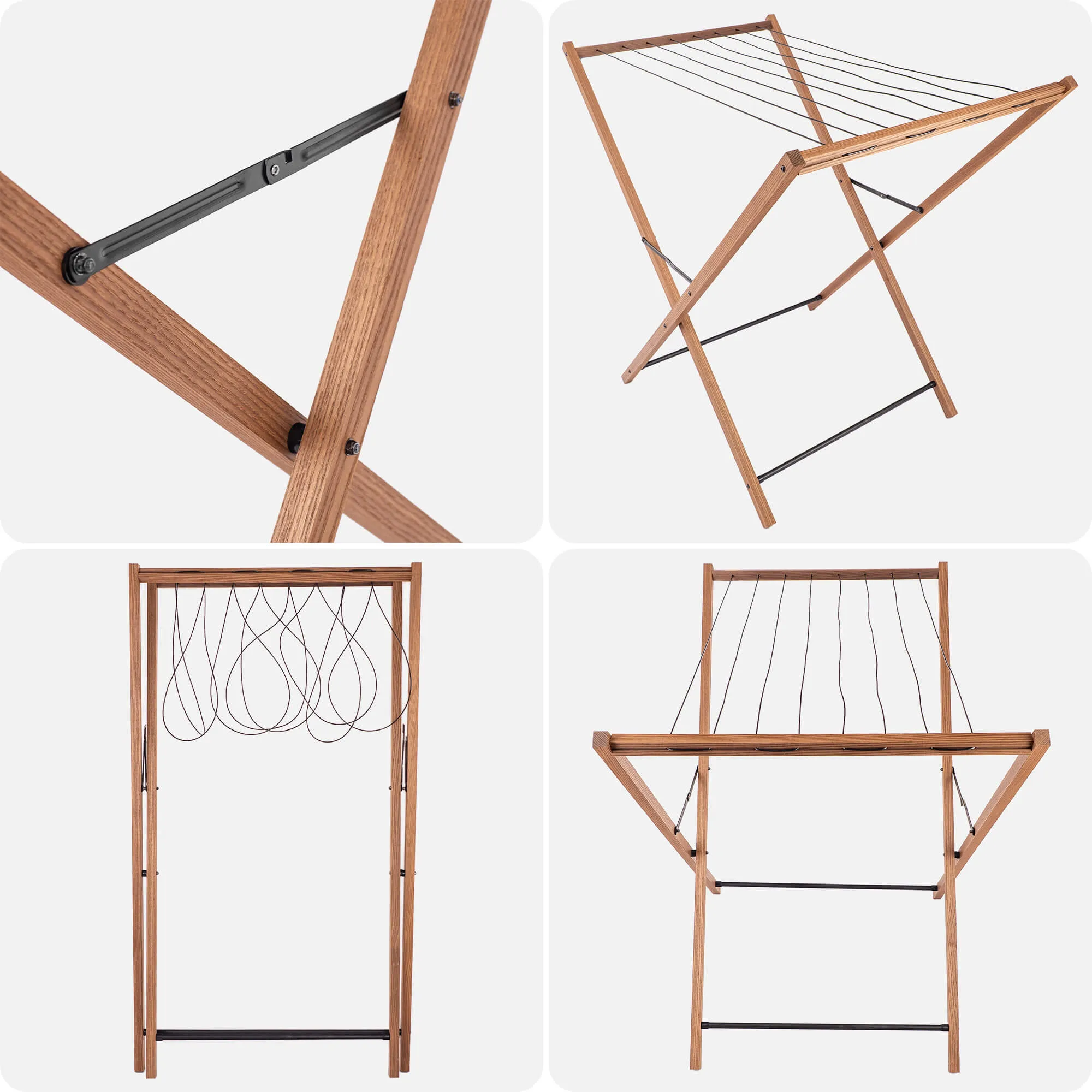 Ferrara medinė pastatoma drabužių džiovyklė 96 x 59 cm