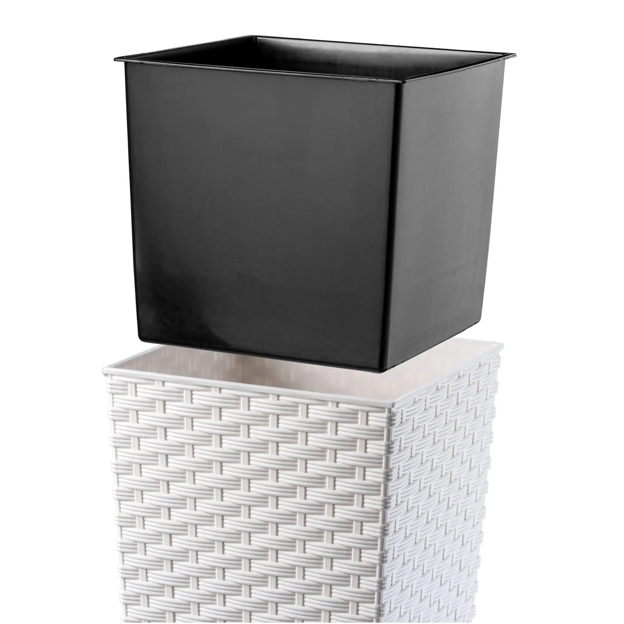 Pesaro rotango gėlių vazonas su įdėklu