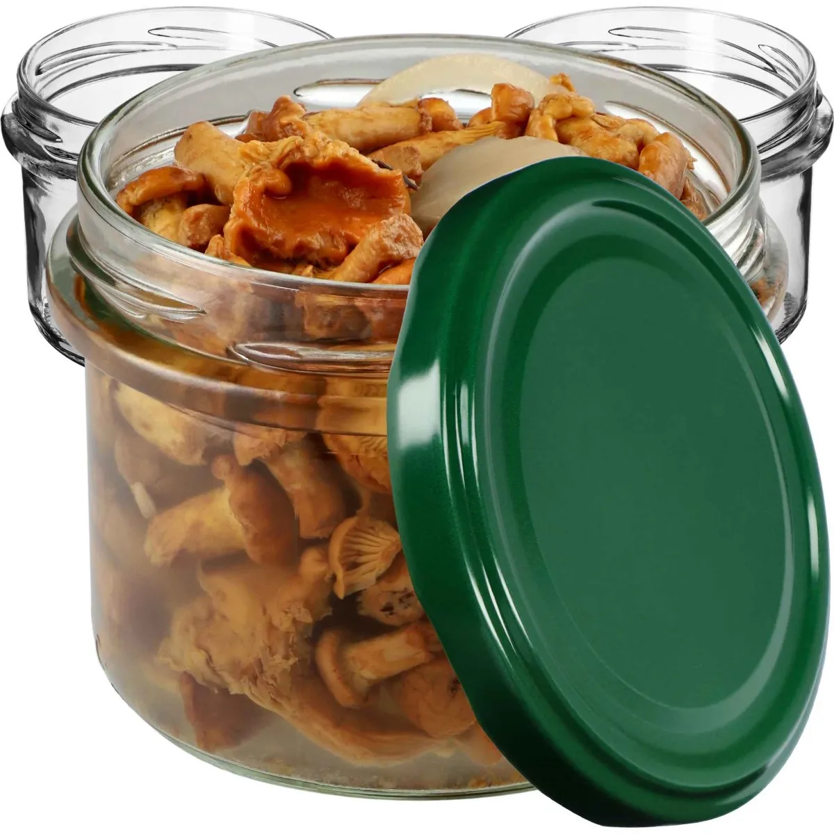 Tartu konservavimo stiklainiai 235 ml 50 vnt. 82 mm + žali dangteliai