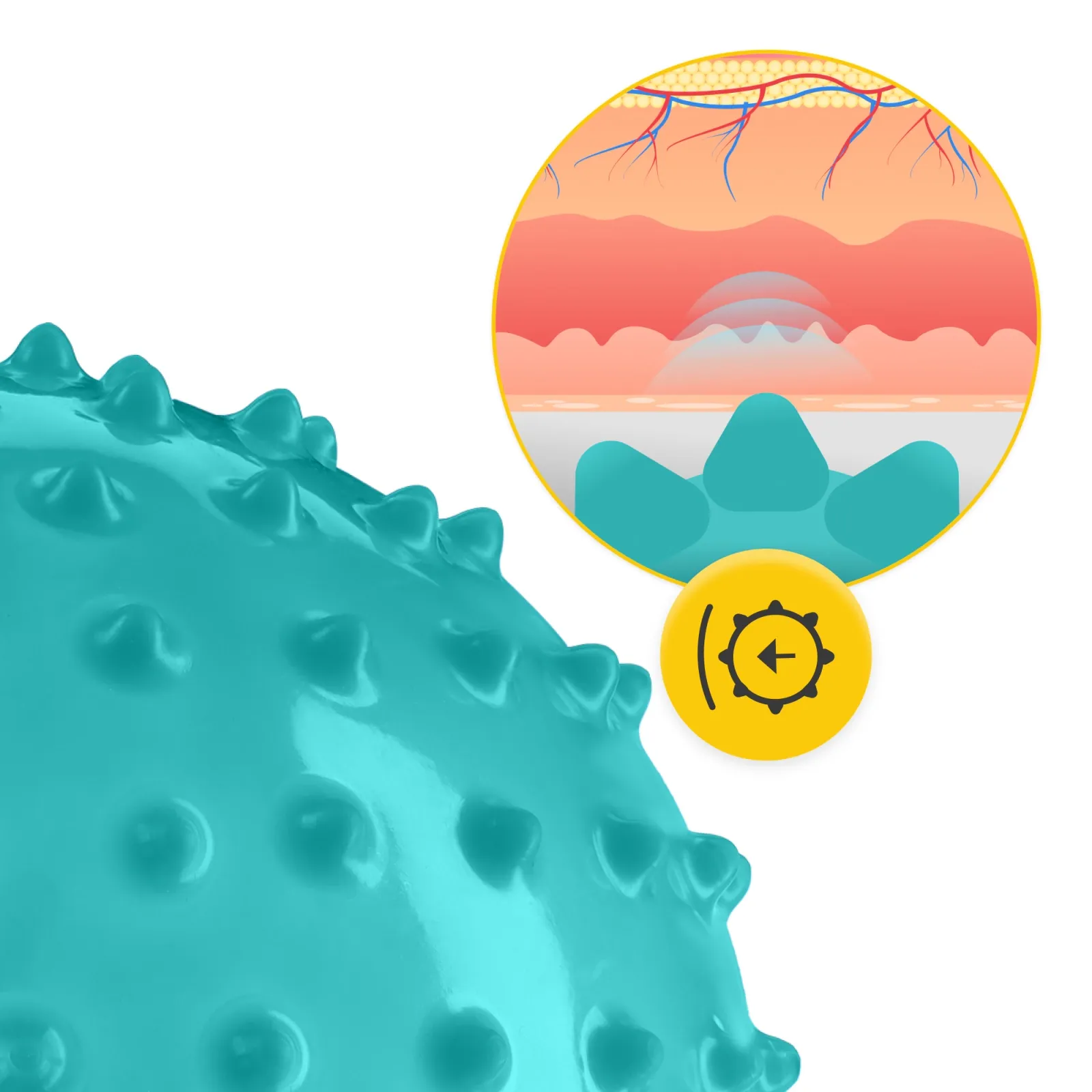 Reabilitacijos kamuolys su dygliais