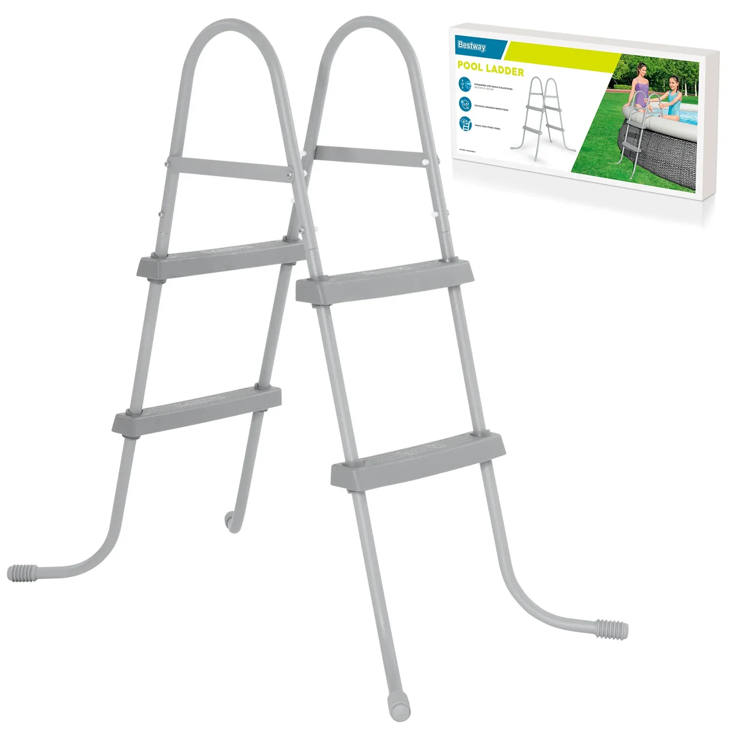 Metalinės kopėčios baseinui 84 ​​cm Bestway 58430 - nuotrauka 1