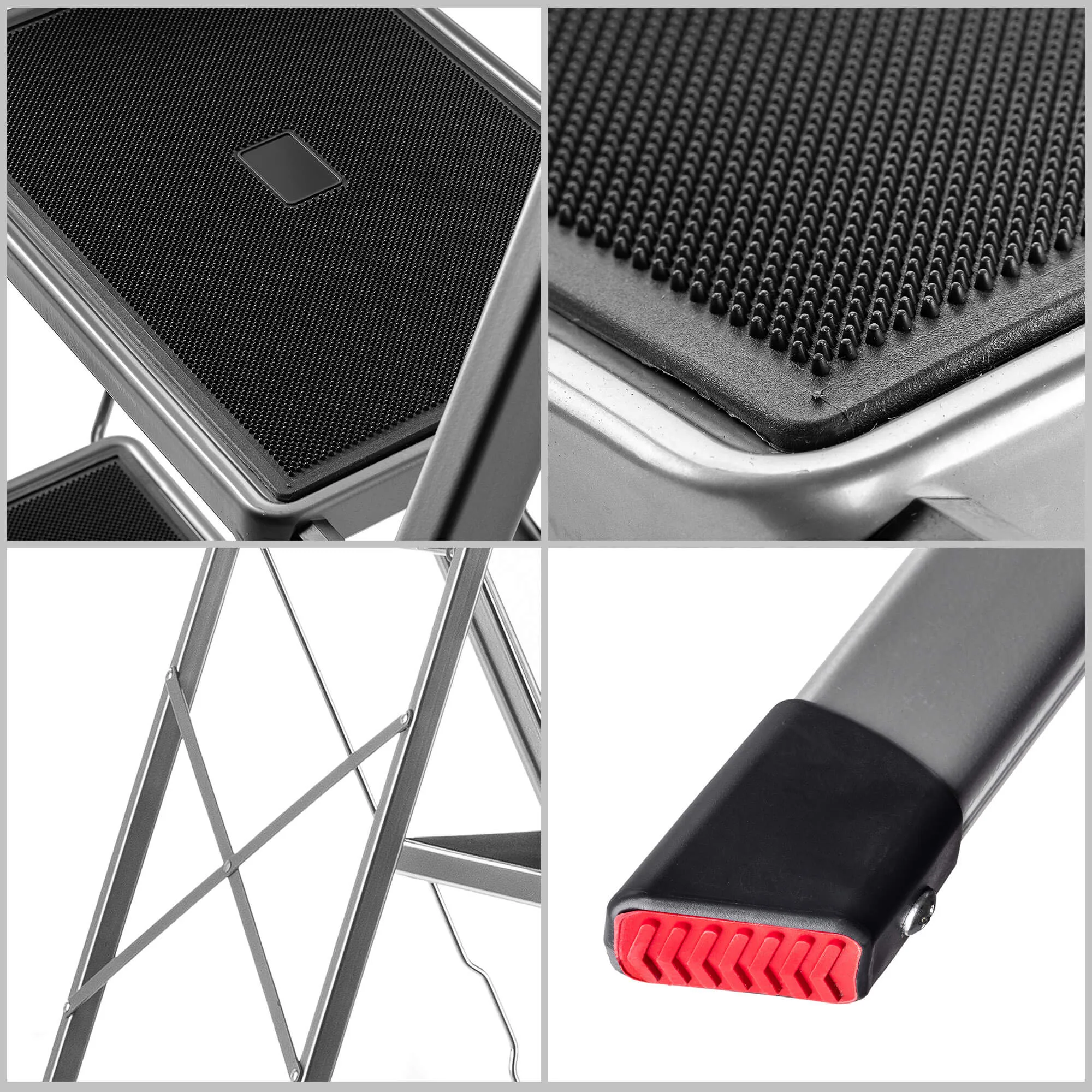 „Toro“ plieninės kopėčios su platforma, 4 laipteliai, 150 kg