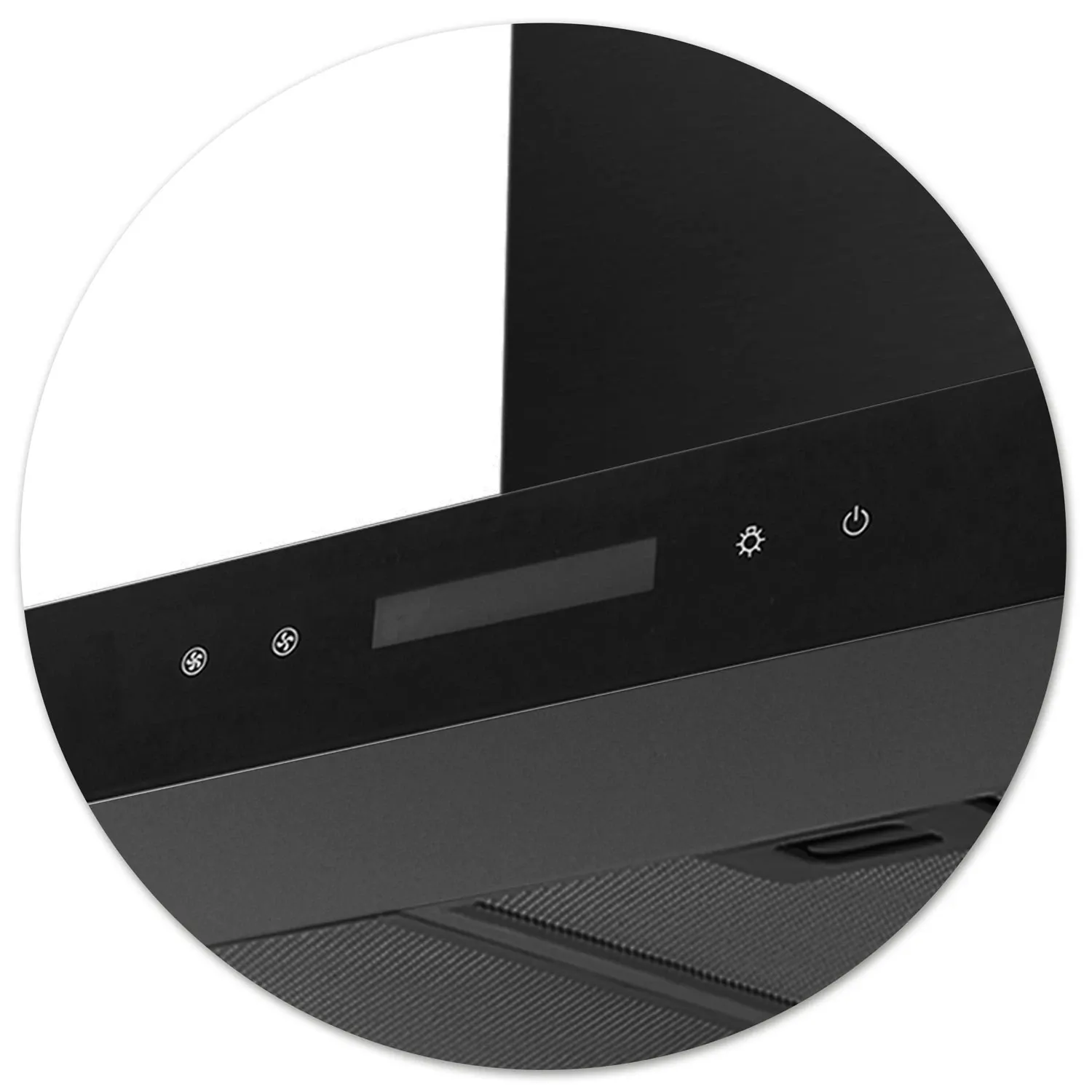 Berdsen BE-90S juodas 90 cm virtuvės gartraukis - nuotrauka 1