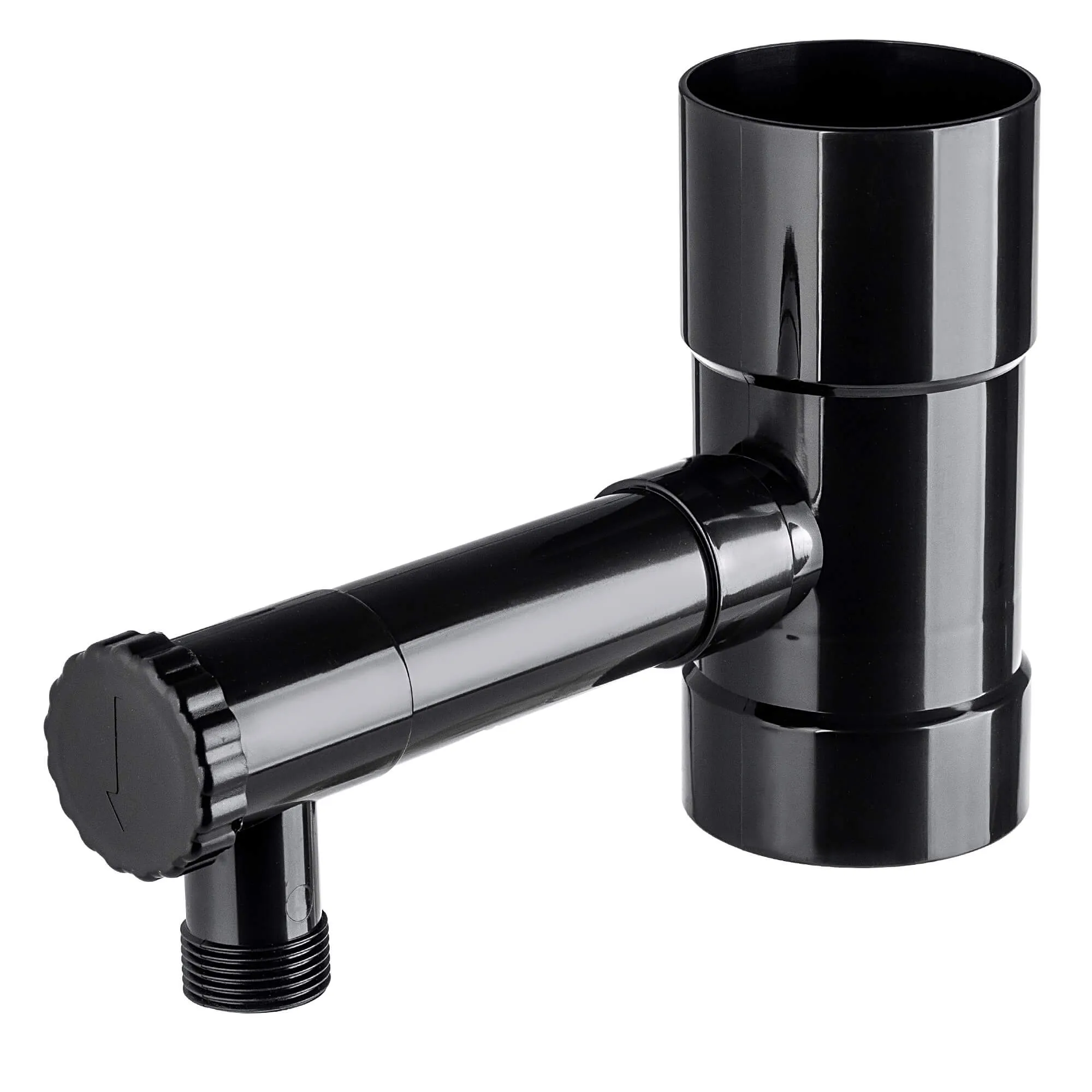 Nancras lietaus vandens kolektorius su vožtuvu, 80 mm, grafitas