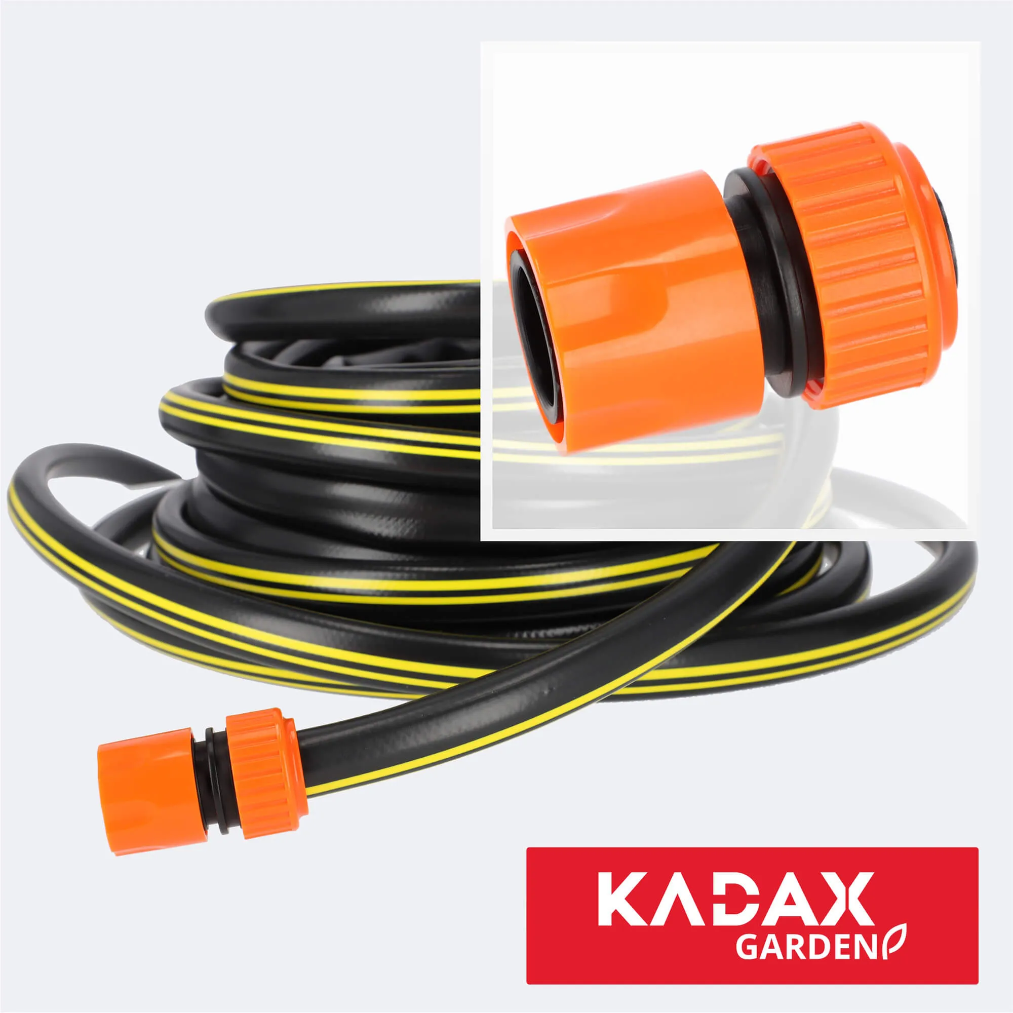 3/4 colio sodo žarnos greito prijungimo jungtis, oranžinė