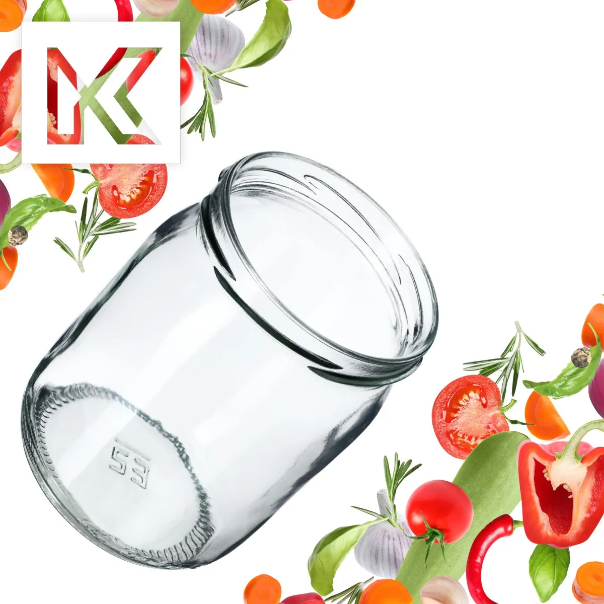 Senos stikliniai indeliai 540 ml, 8 vnt., 82 mm, be dangtelių