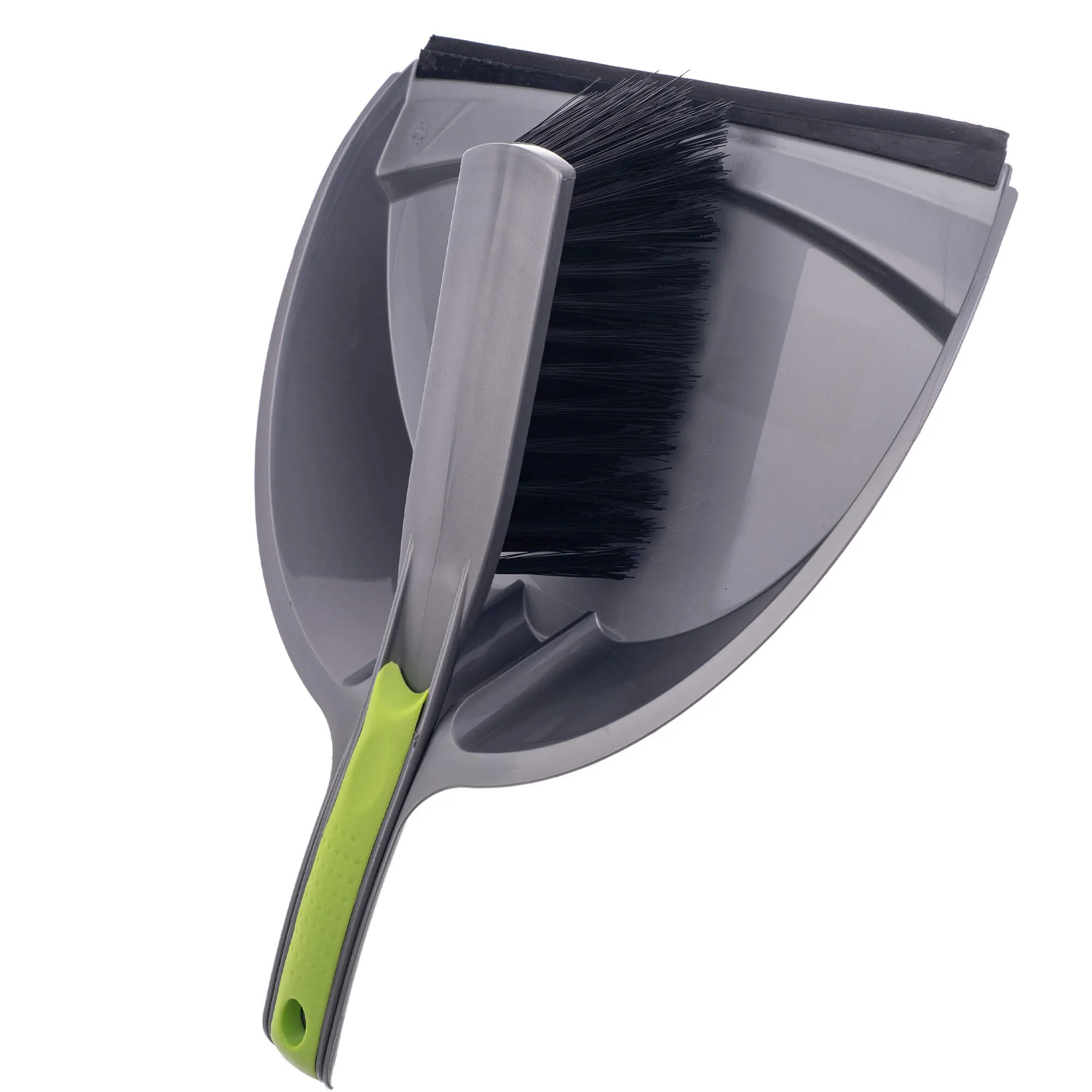 Amot 32 cm šluota ir semtuvėlis su žaliu kotu