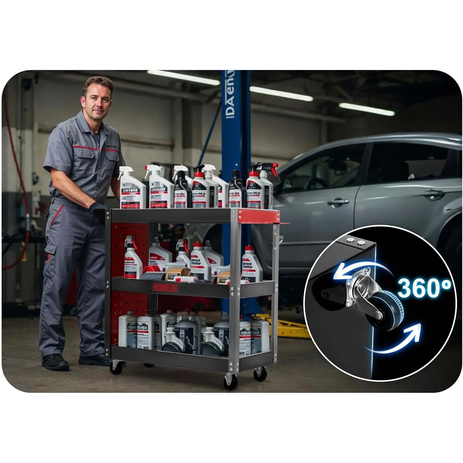 Humberg HM-515 dirbtuvių įrankių vežimėlis - nuotrauka 1