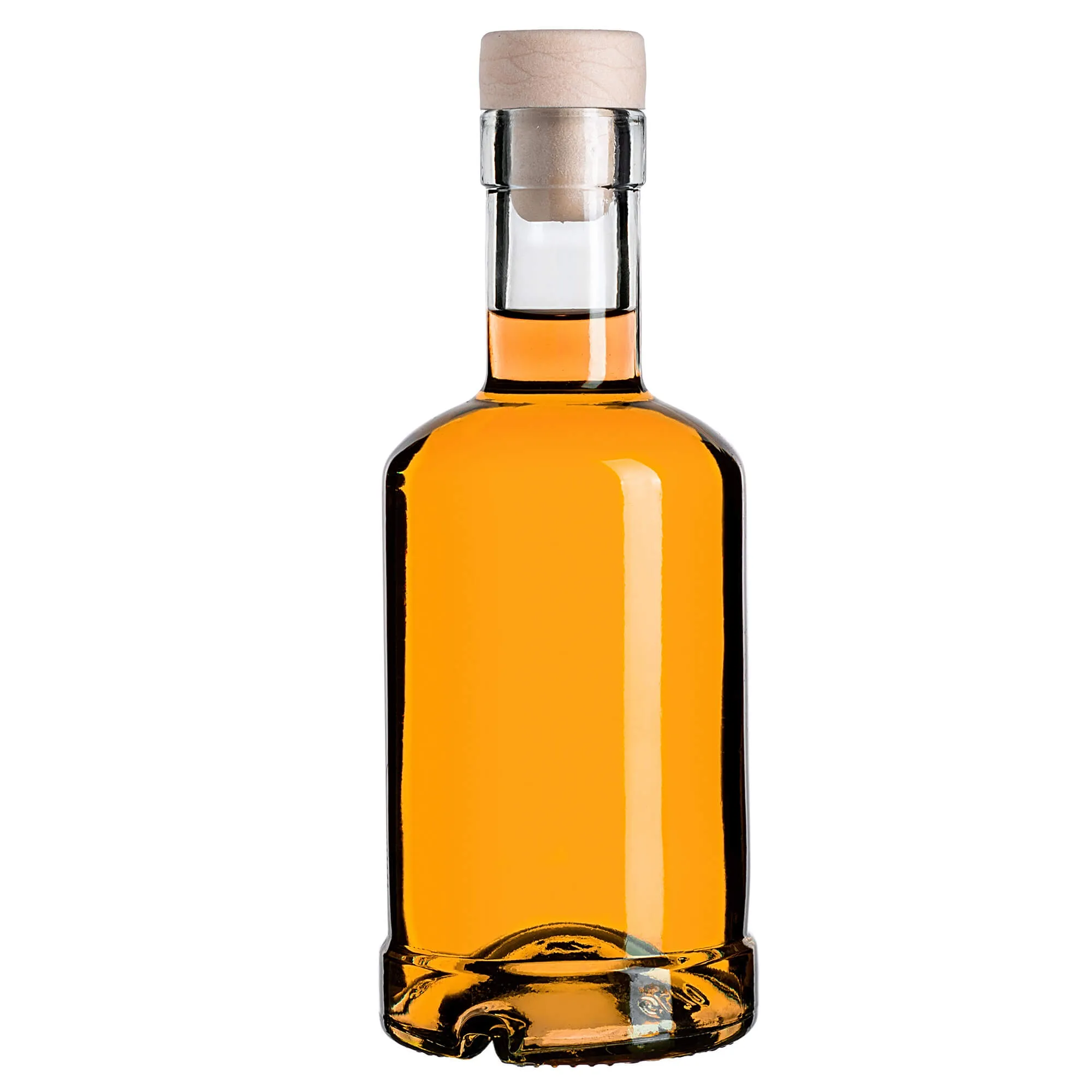 Tadek stiklinis alkoholio butelis 250 ml su sintetiniu kamščiu 1 vnt.