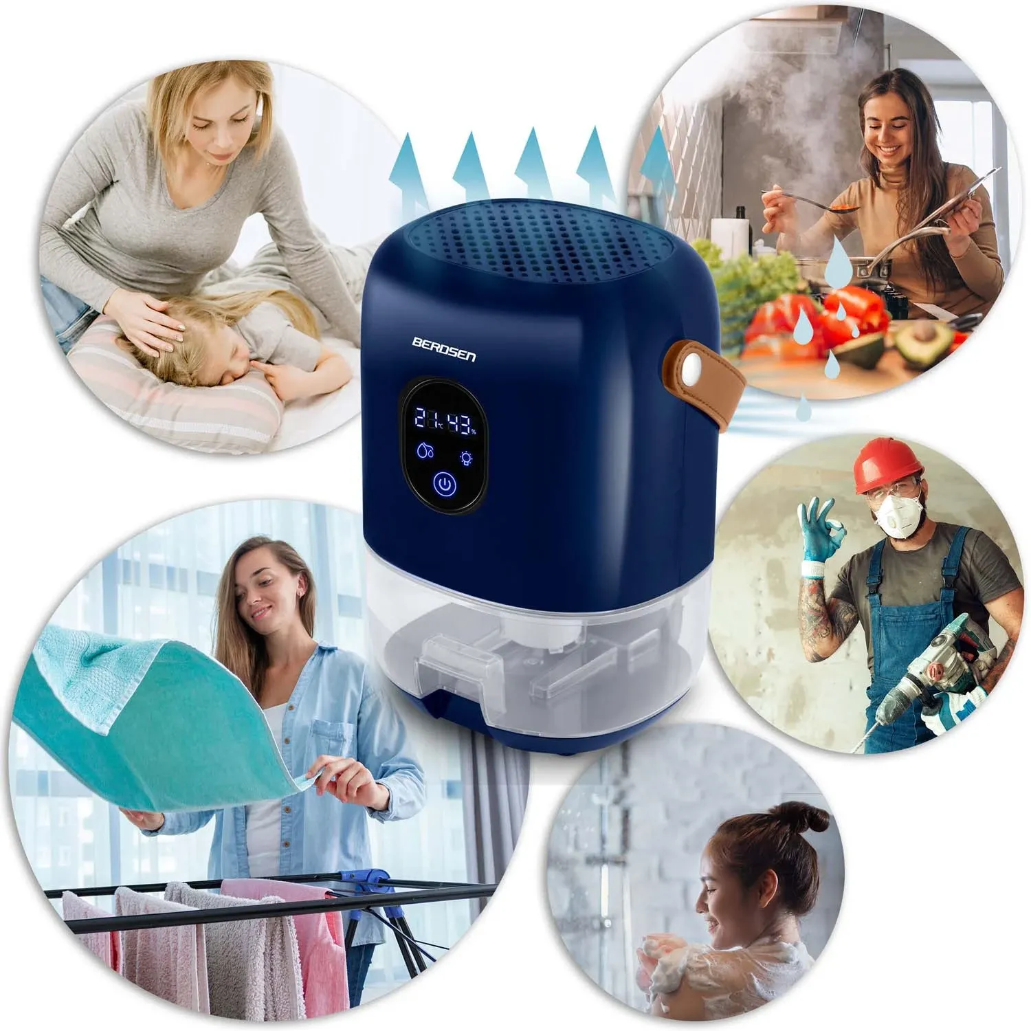 Berdsen BR-10B tamsiai mėlynas oro sausintuvas - drėgmės sugėriklis - nuotrauka 1