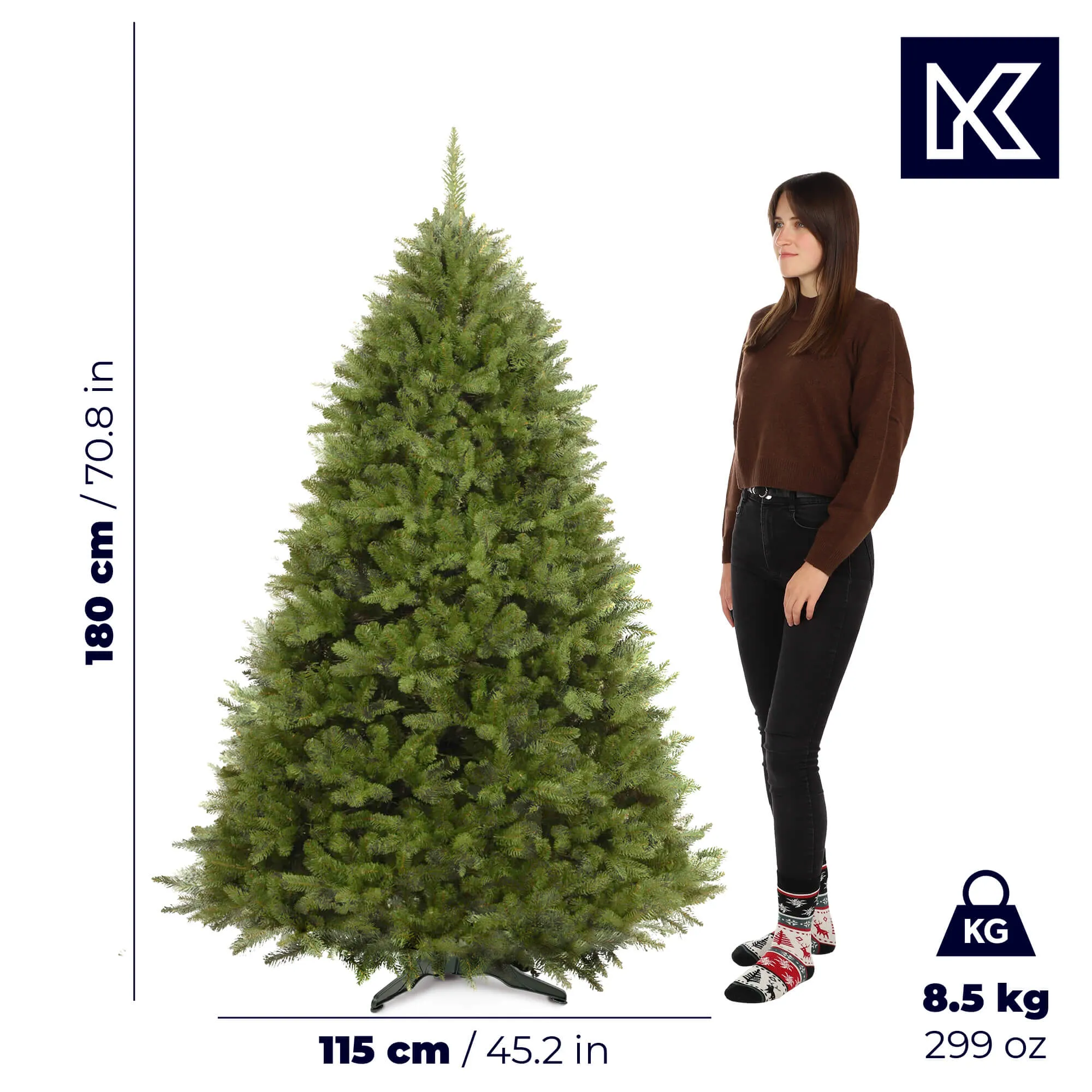 Marou dirbtinė Kalėdų eglutė, kaukazietiška eglė, 180 cm