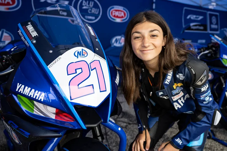 Josephine Bruno in her race suit