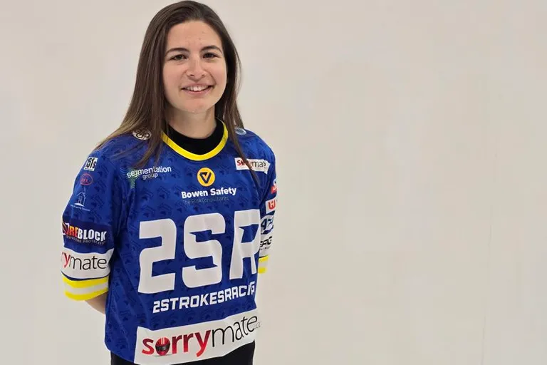 Jamie Hanks-Elliott in her race suit