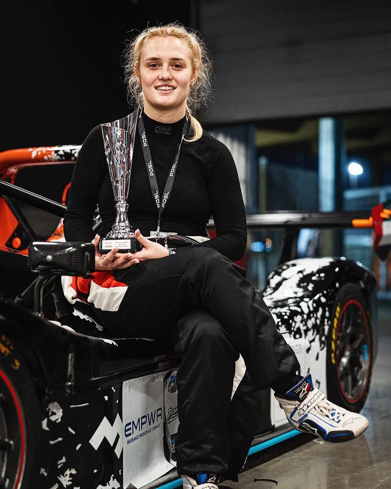 Jorden Dolischka in her race suit