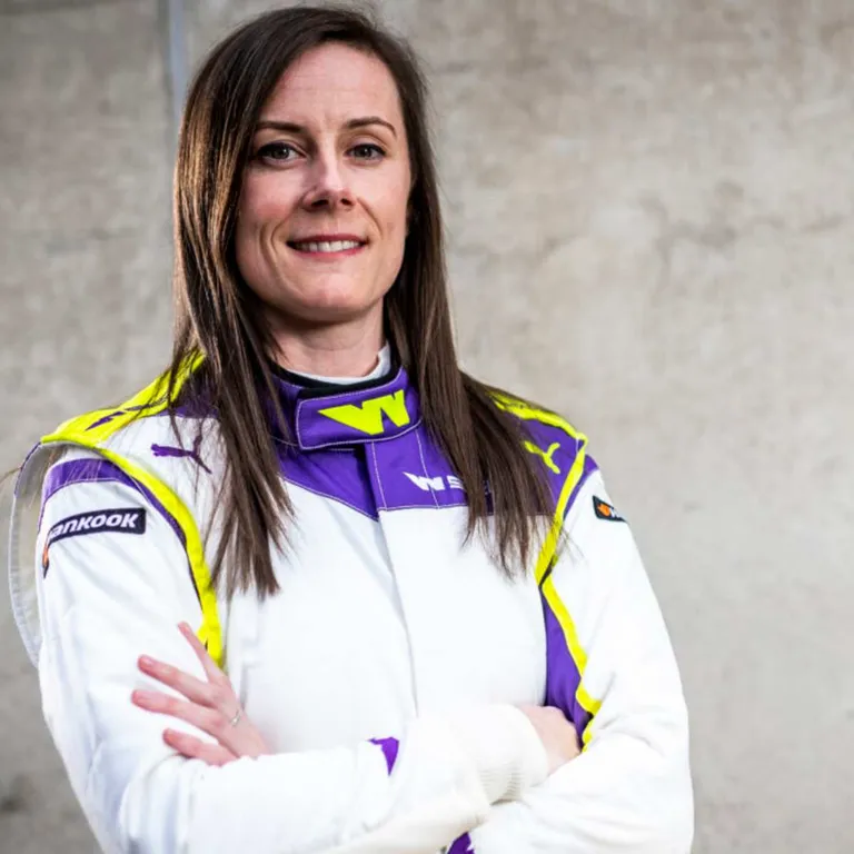 Abbie Eaton in her race suit