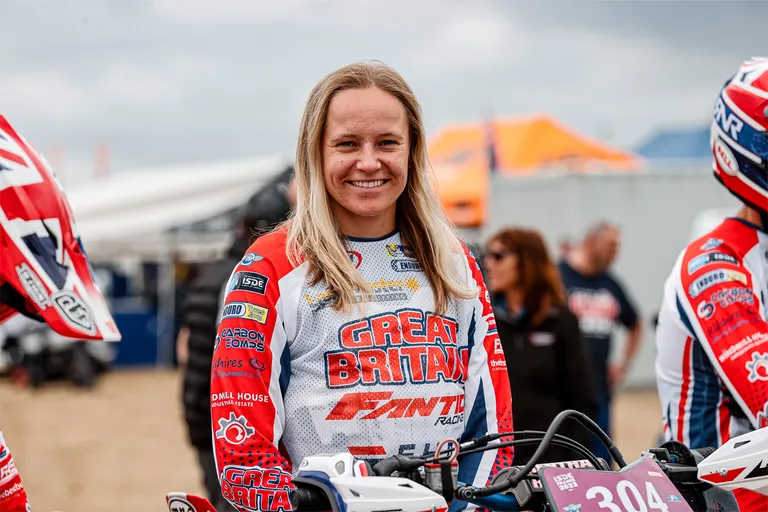 Jane Daniels in her race suit