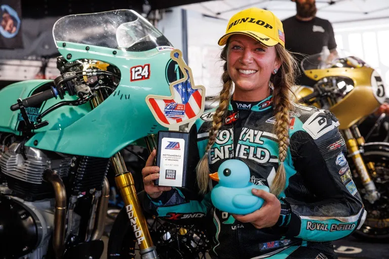Kayleigh Buyck in her race suit