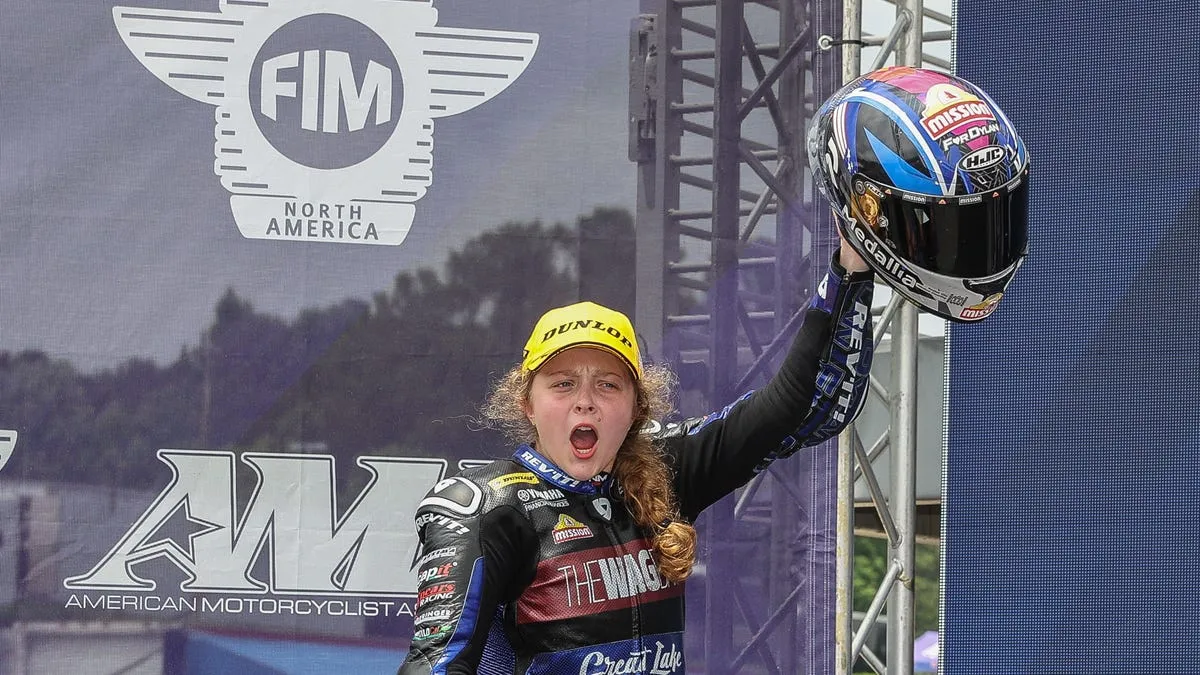 Kayla Yaakov makes history as the first female MotoAmerica race winner