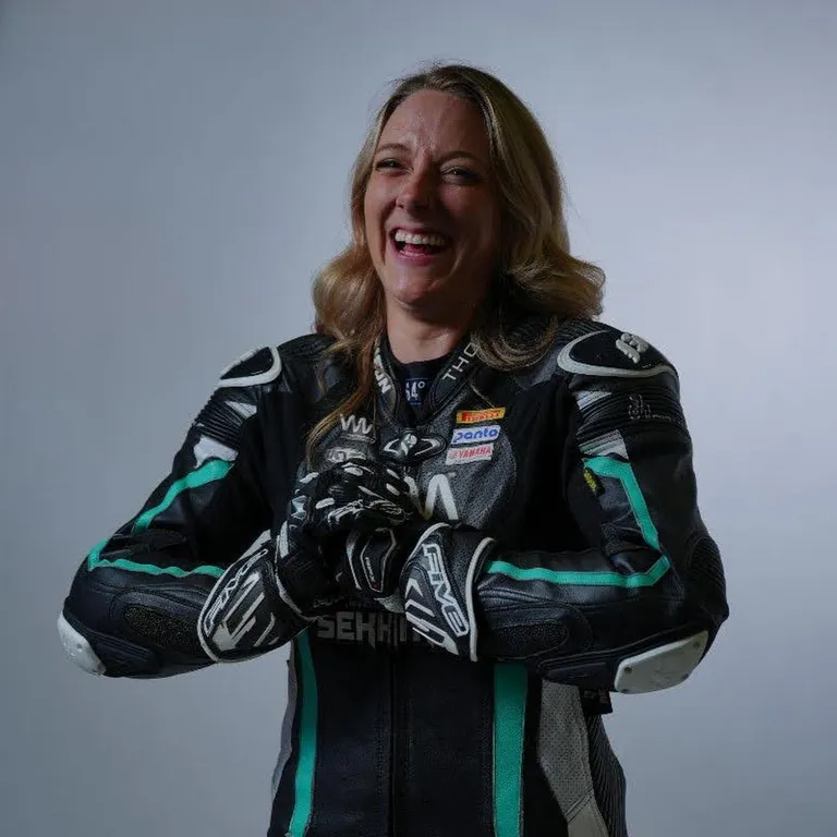 Mallory Dobbs in her race suit