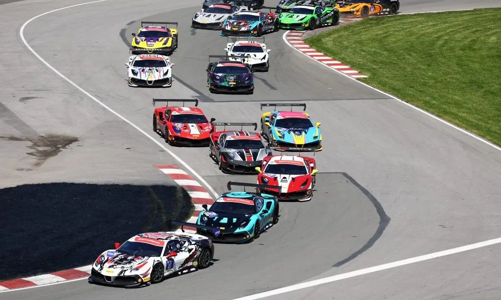 Ferrari Challenge racers on track in Montreal