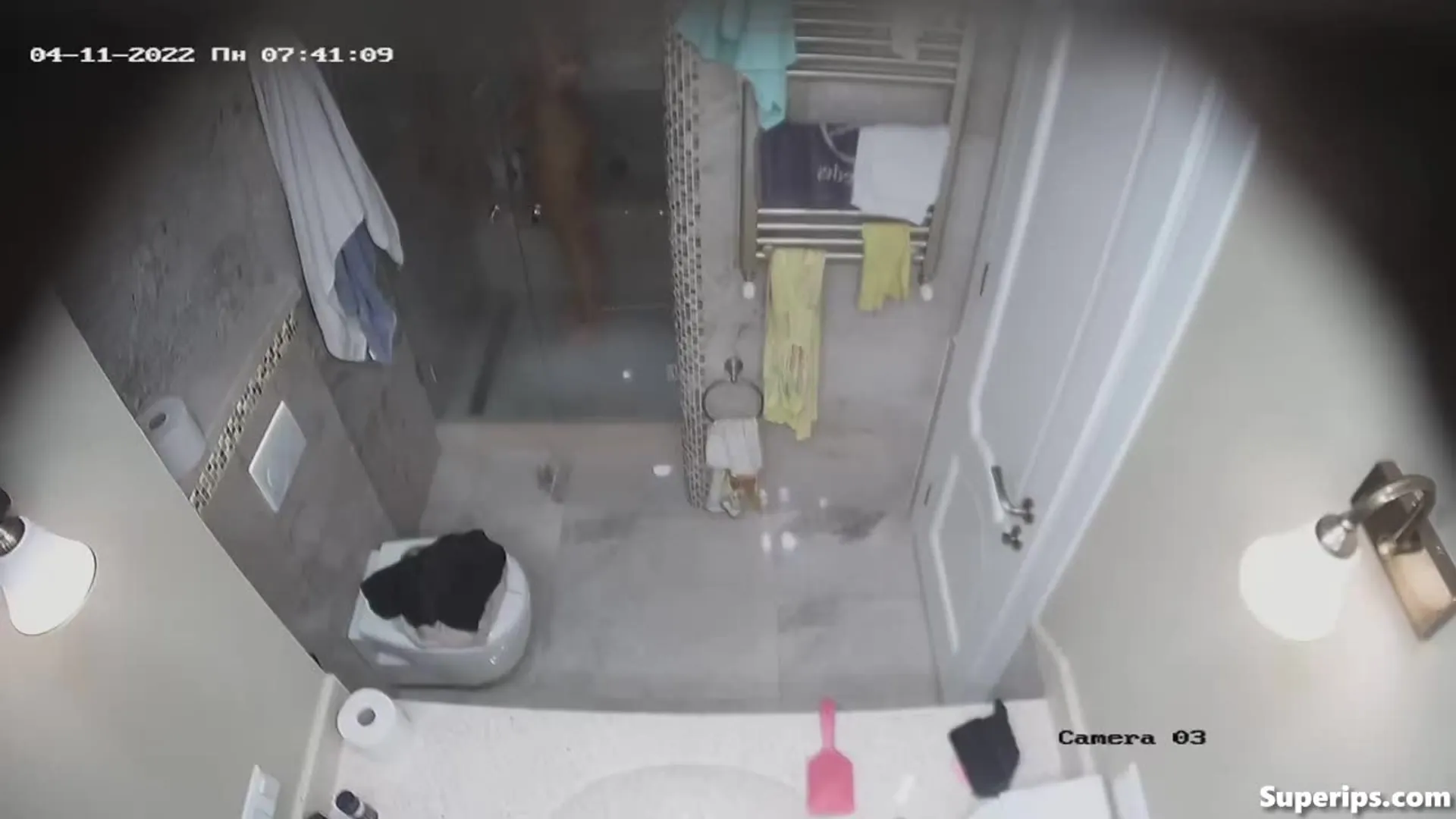 IPCAM – European glasses girl bathroom routine IPCAM – European glasses girl bathroom routine