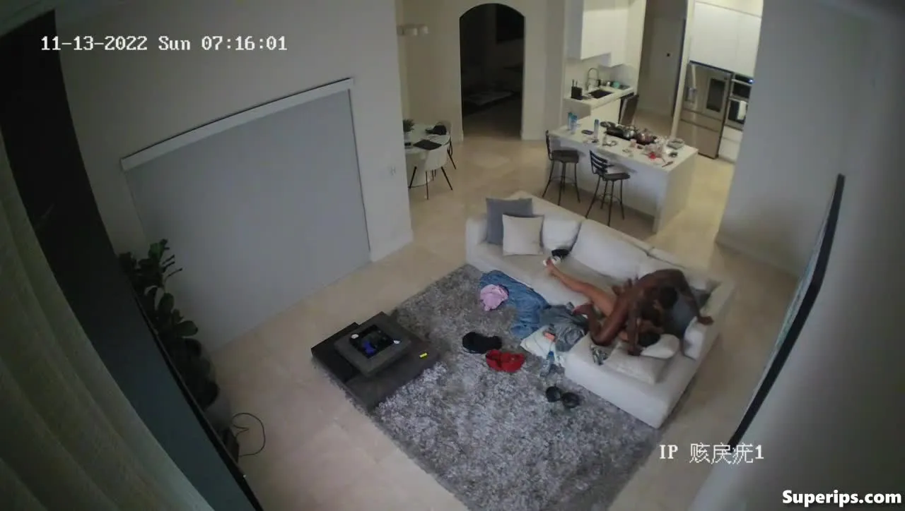 IPCAM β French interracial couple fucks on the couch IPCAM β French interracial couple fucks on the couch