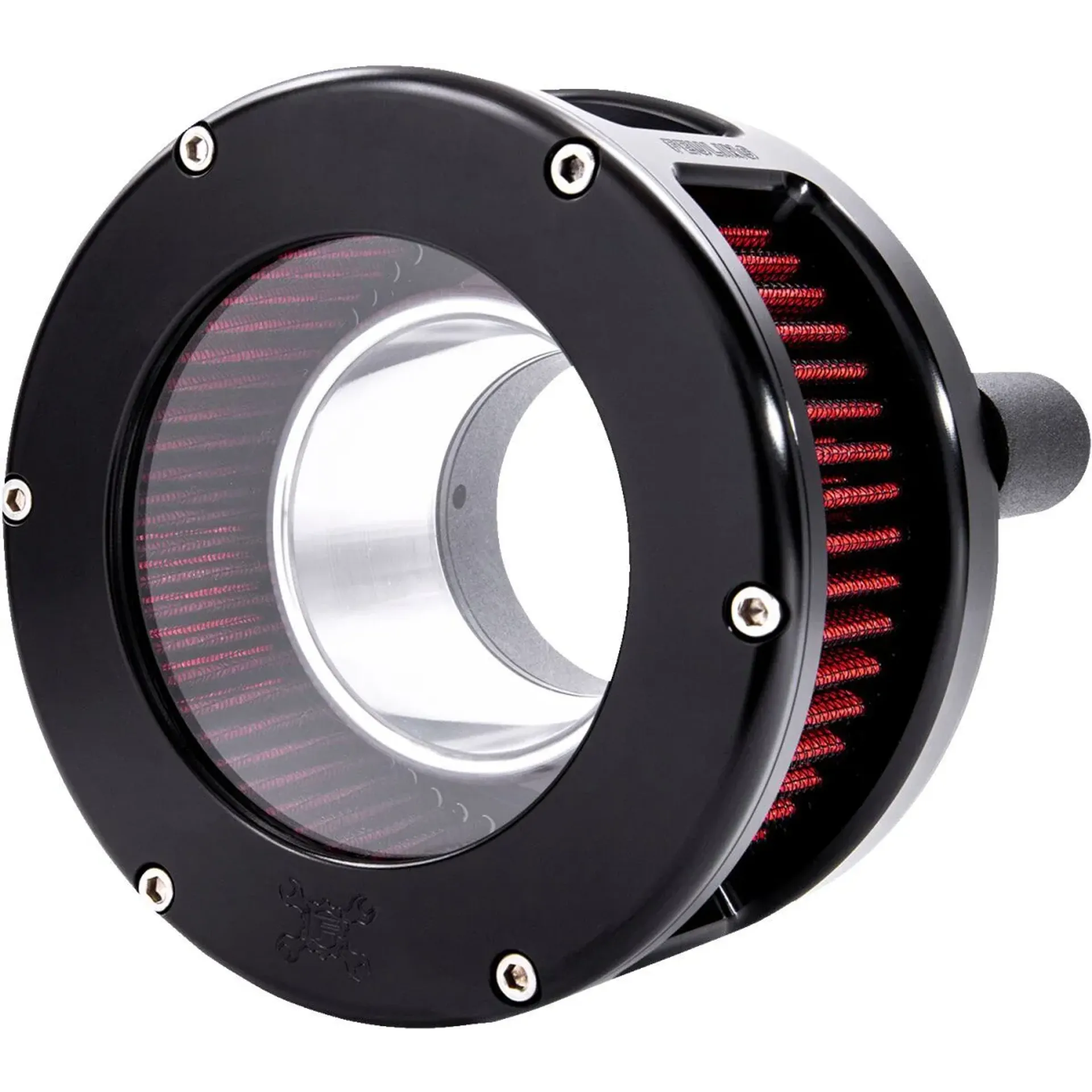Air Cleaner – Ba Series – Black – Clear Cover – Red – M8