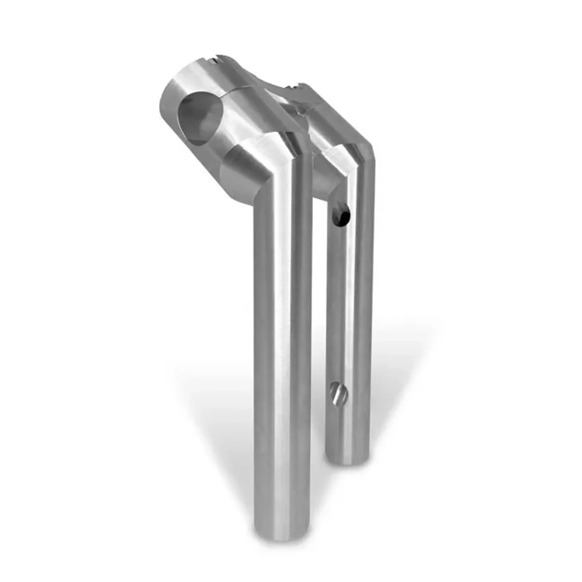 HeinzBikes, Clubstyle pullback risers 6". Silver/Silver