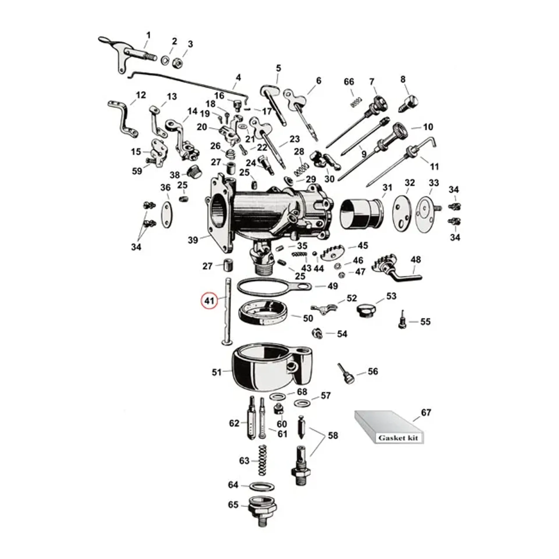 Throttle shaft. linkert 1-1/4"